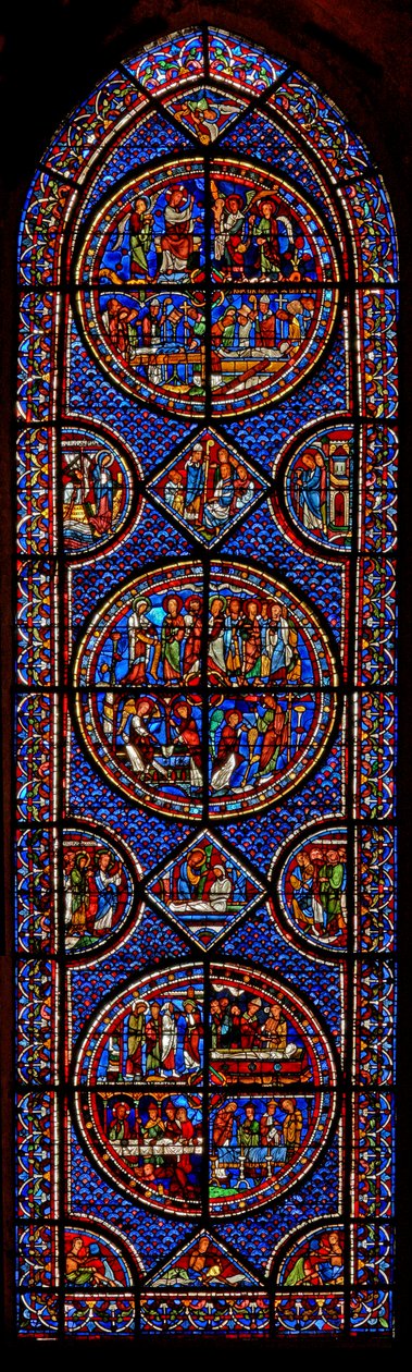 Mecdelli Meryem penceresi: hayatından sahneler (w46) by French School