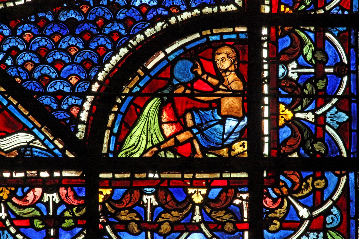 Mary Magdalene penceresi: bağışçılar - su taşıyıcıları (w46) by French School