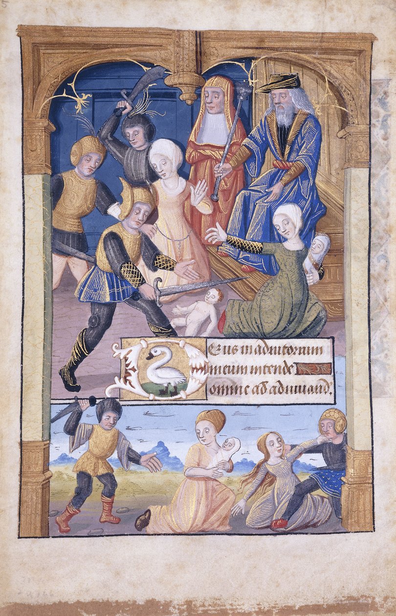 Masumların Katliamı, minyatür, c.1450 by French School
