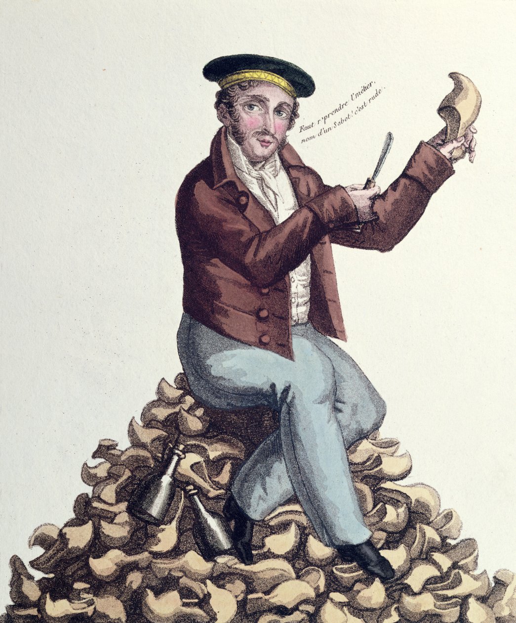 Mathurin Bruneau (1784-1825) Fransa tahtına Kral XVII. Louis olarak hak iddia ediyor, c.1818 (renkli gravür) by French School