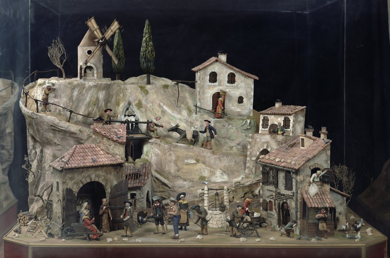mekanik köy sahnesi by French School