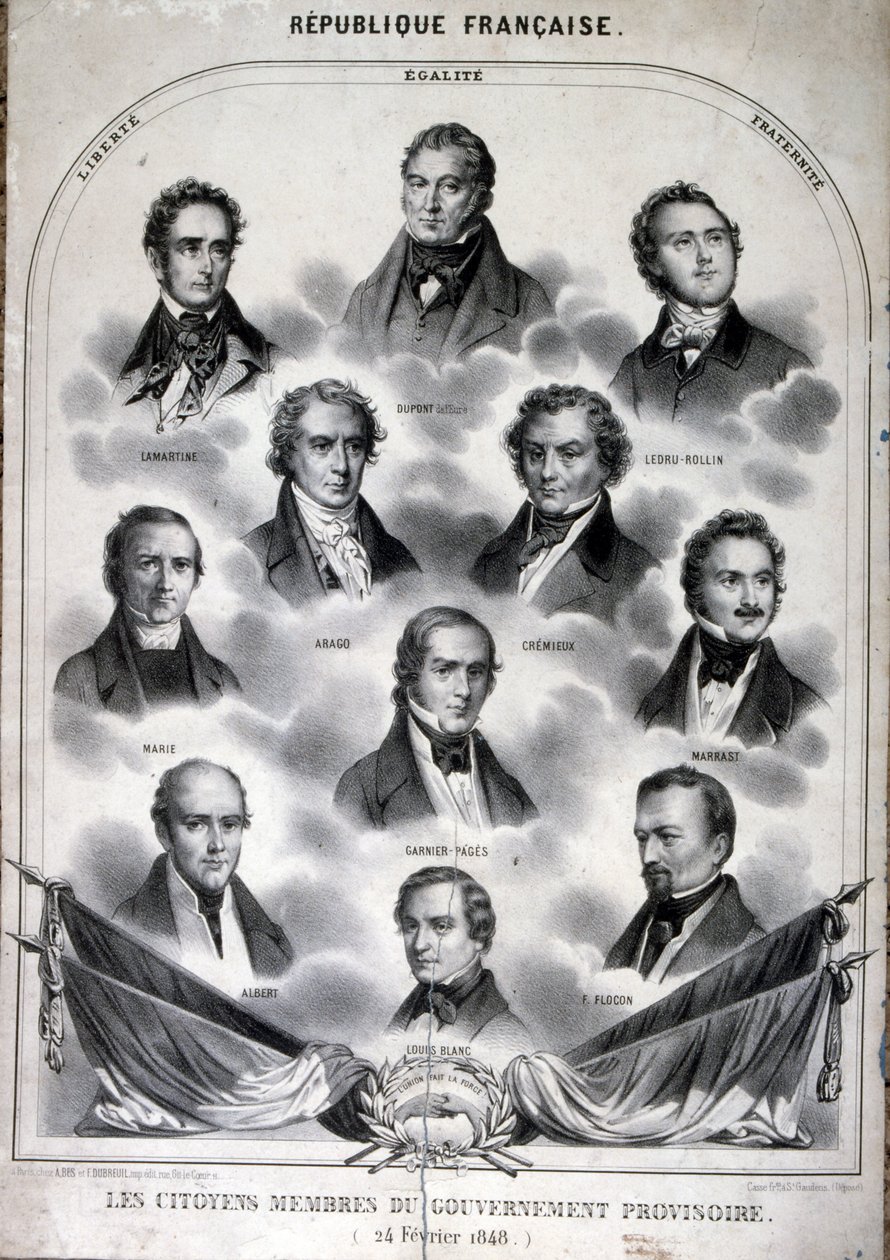 Fransa Geçici Hükümeti üyeleri (gravür) by French School