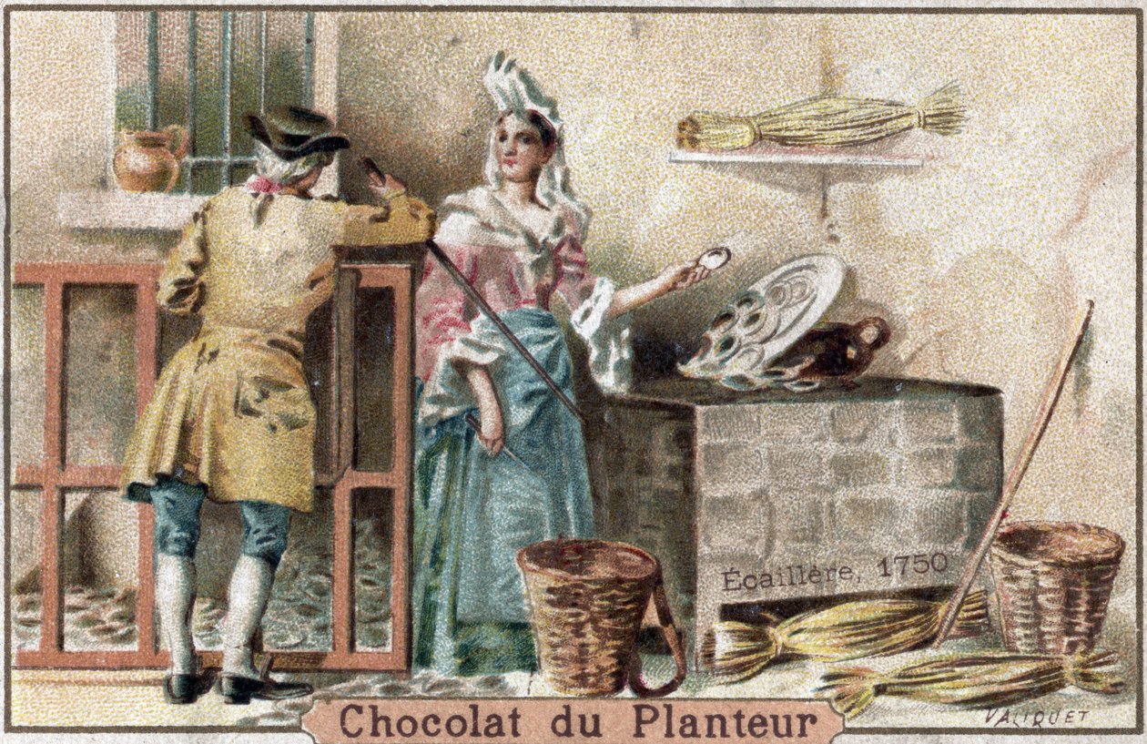 Metier ortadan kayboldu: 1750'de Paris'te tipik bir şapka takan bir ecaillere veya istiridye pazarlamacısının temsili (Oyster shucker of Paris by French School