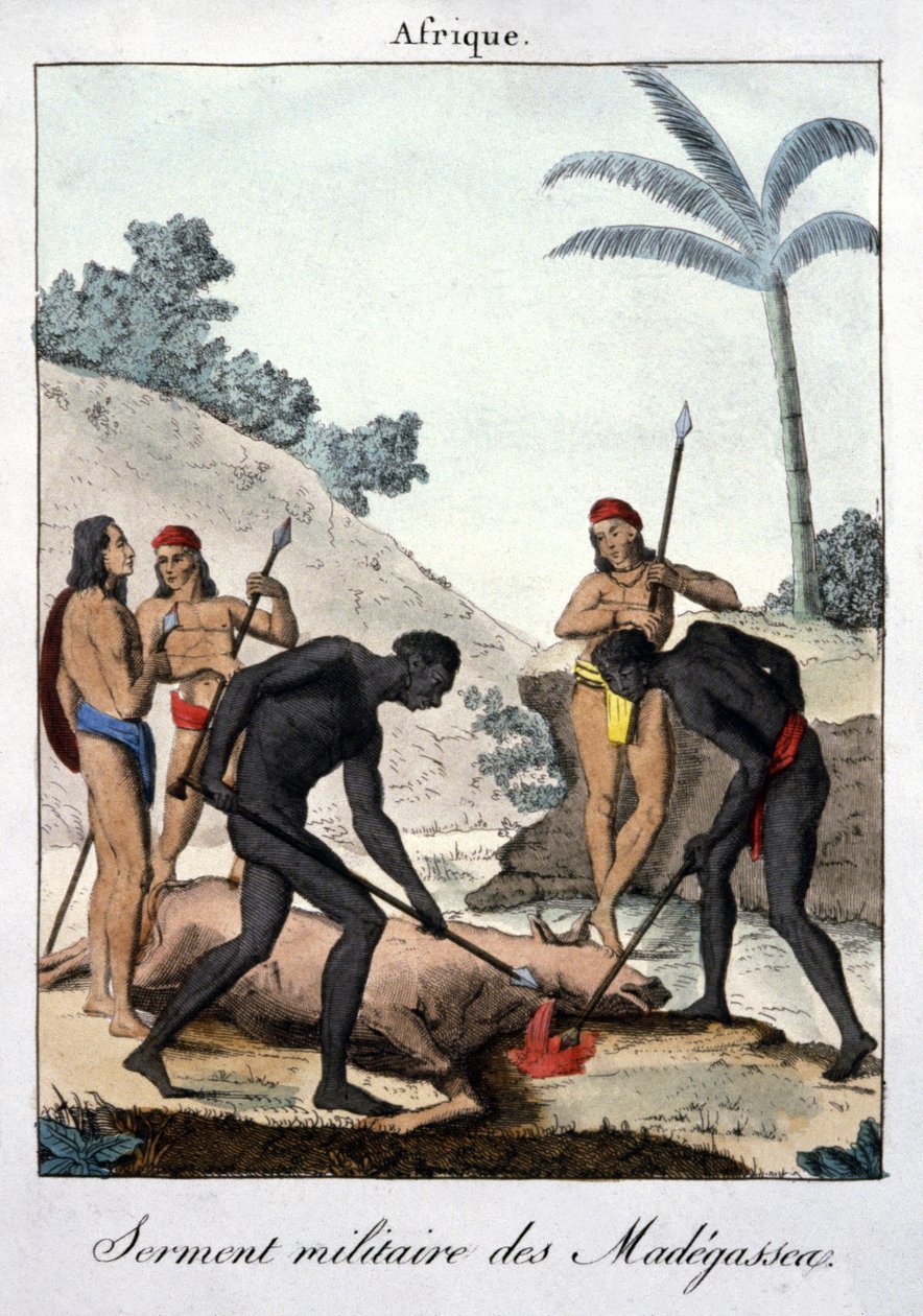 Madagaskarlı askerlerin askeri yemini by French School