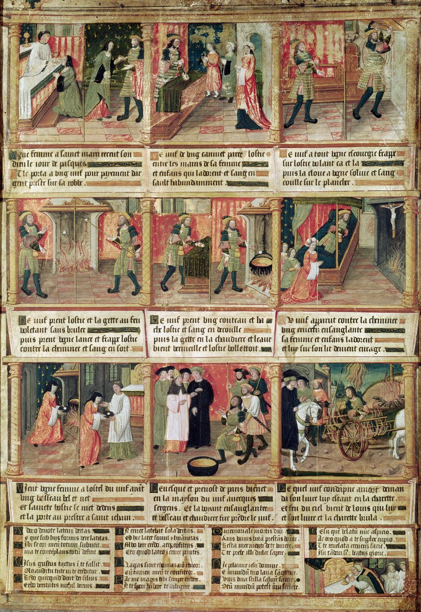 Miracle of the Profanation of the Host  by French School