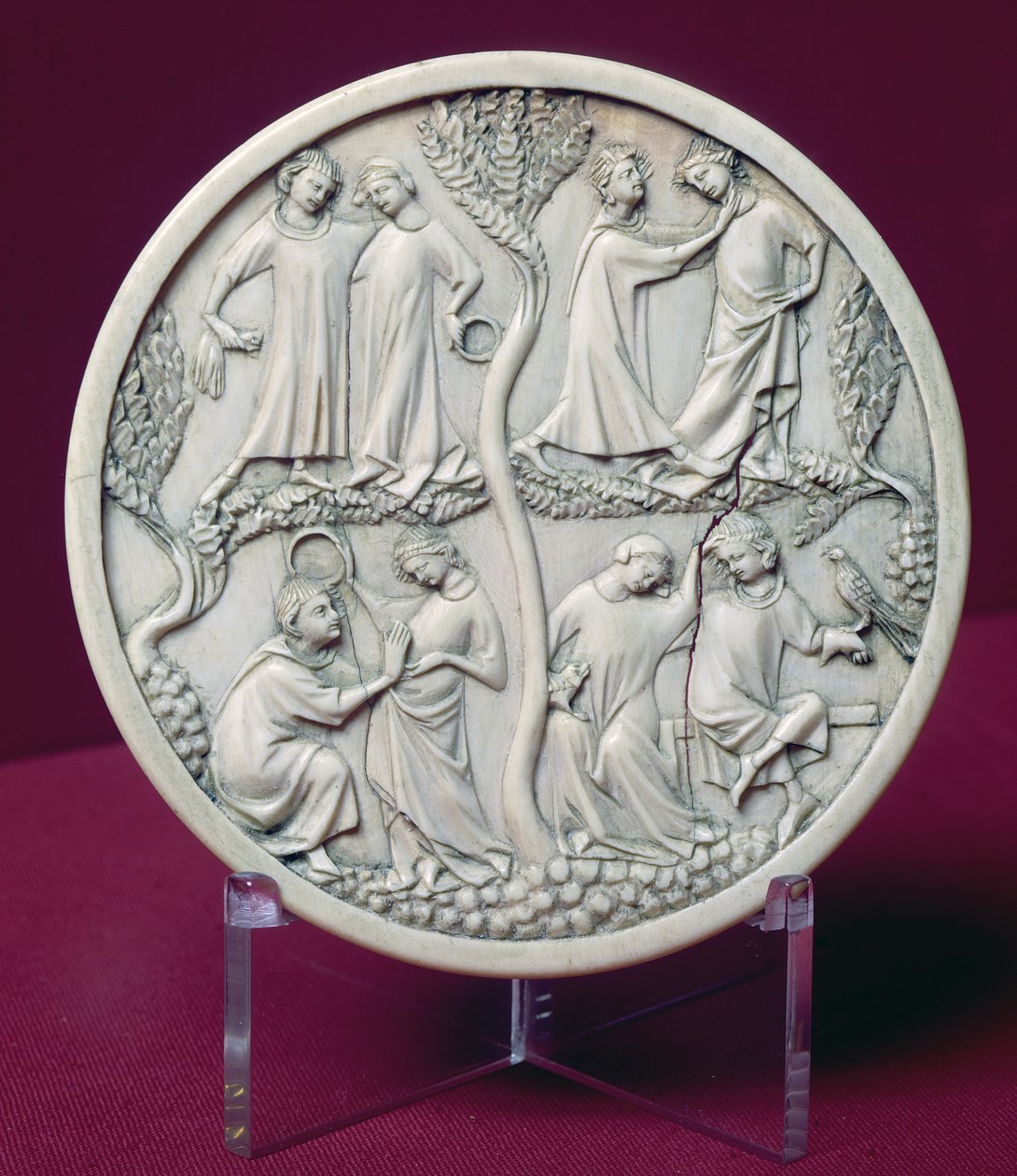 Saray sahnelerini gösteren aynalı kasa, c.1320-30 (ayrıca bkz. 170247) by French School