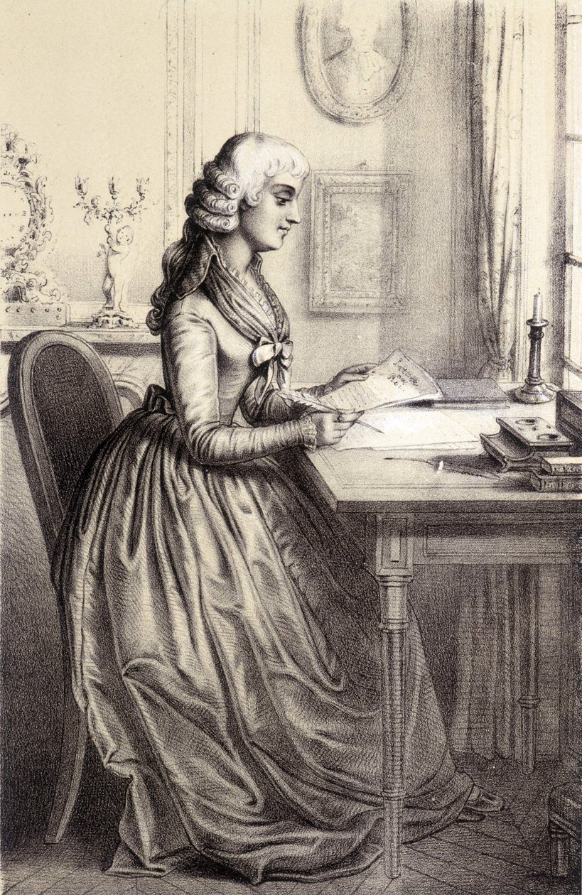 Madam Roland (1754 - 1793) - Alber Maurin'in "Fransız Devrimi Tarihi Galerisi"nde by French School