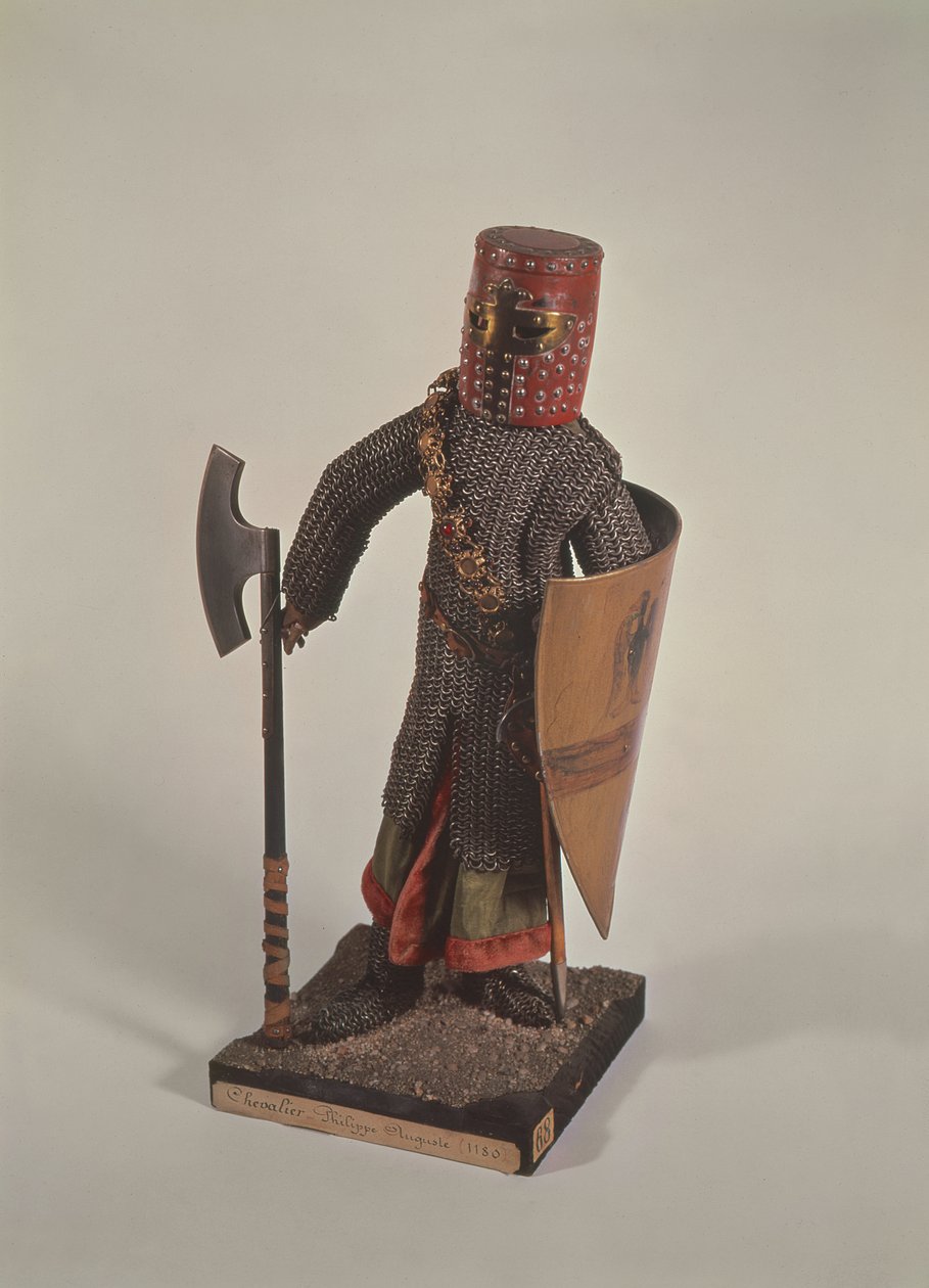 Philippe-Auguste (1165-1223) zamanında bir şövalye modeli by French School