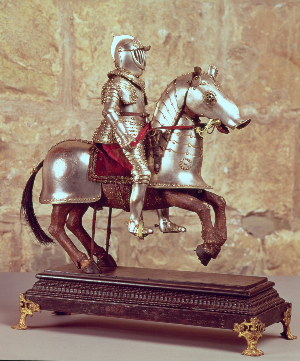 Ozanlı at ve binici modeli, c.1640 by French School