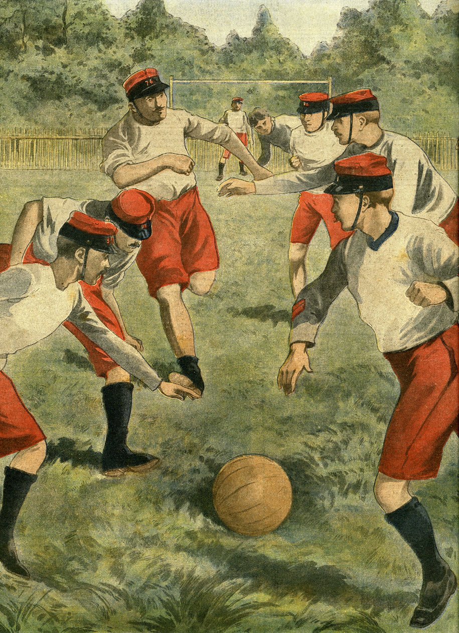 Orduda modern spor: ayak topu. Askeri bir futbol ragbi şampiyonasının oluşturulması. İlk maç, Regimental Athletic Sport Valmy ve Association alayı de C takımlarıyla, Bagatelle