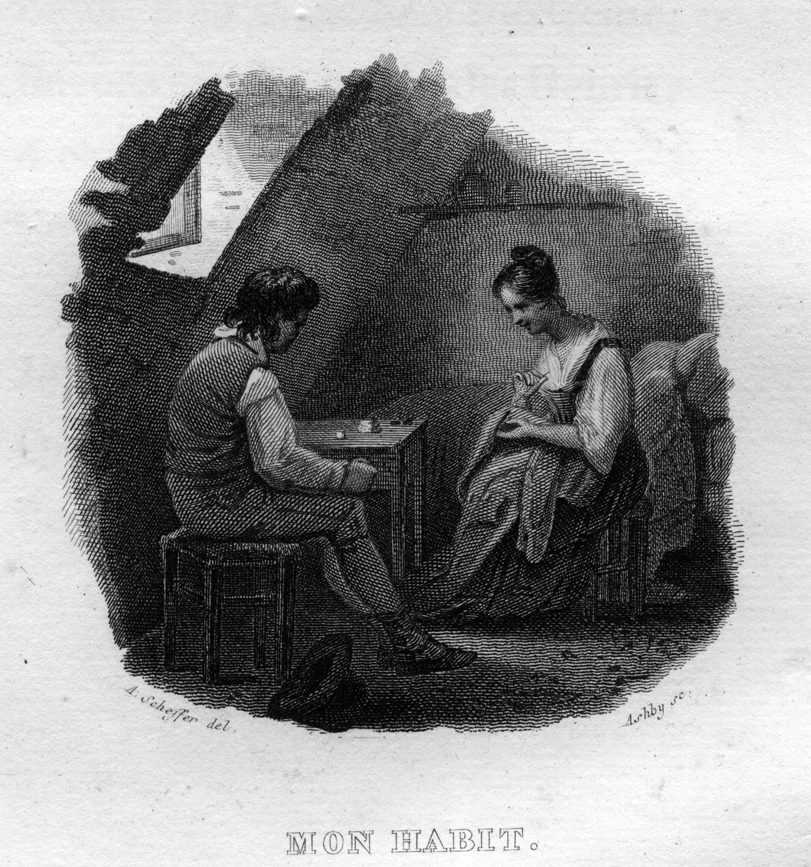 Chanson de Beranger, Fransız şair ve söz yazarı Pierre Jean de Beranger (1780-1857) tarafından "" Oeuvres tamamlıyor" (1834) adlı eserinde. by French School