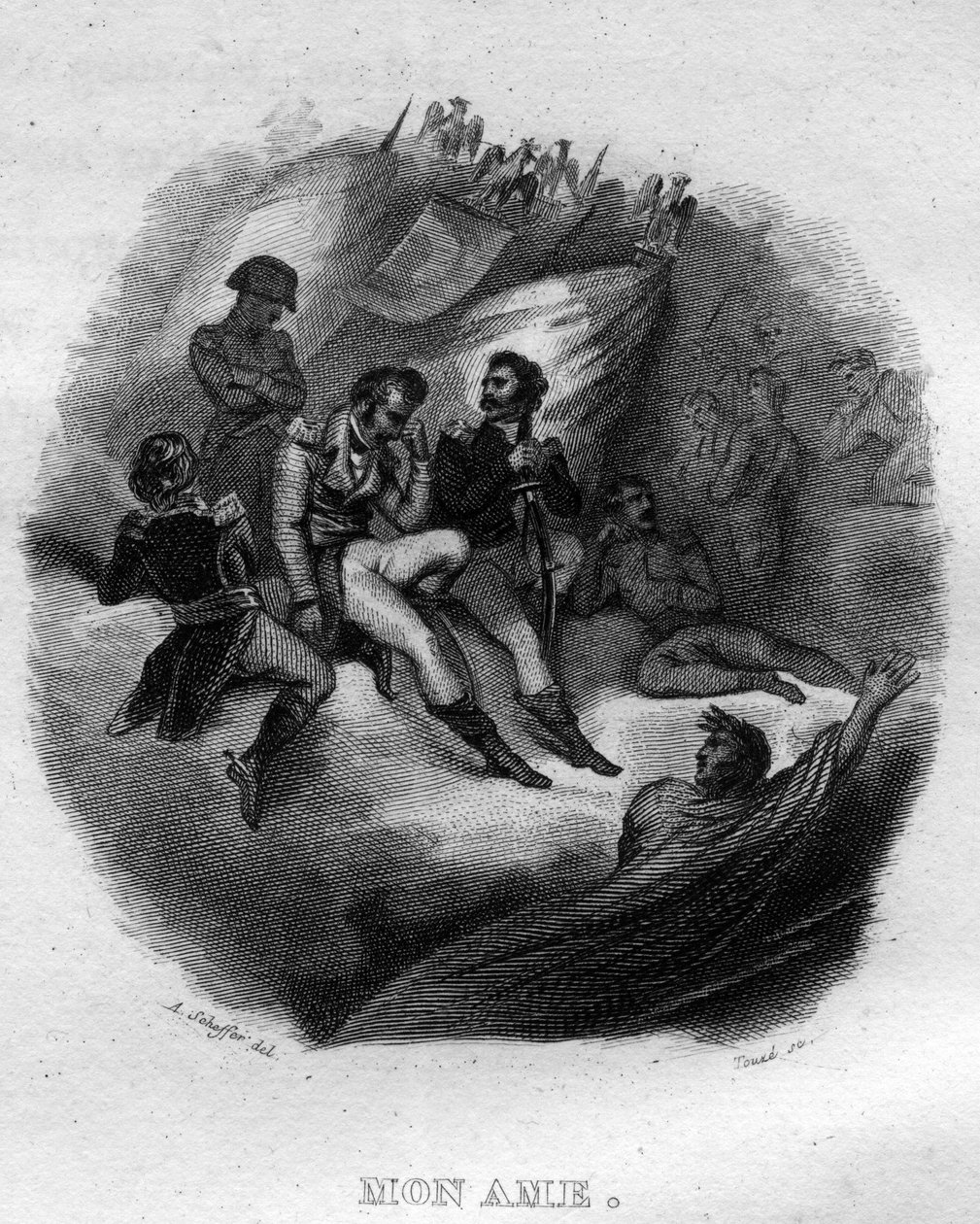 Mon soul Chanson de Beranger, Fransız şair ve söz yazarı Pierre Jean de Beranger (1780-1857) tarafından “Oeuvres tamamlandı” (1834) adlı eserinde. by French School
