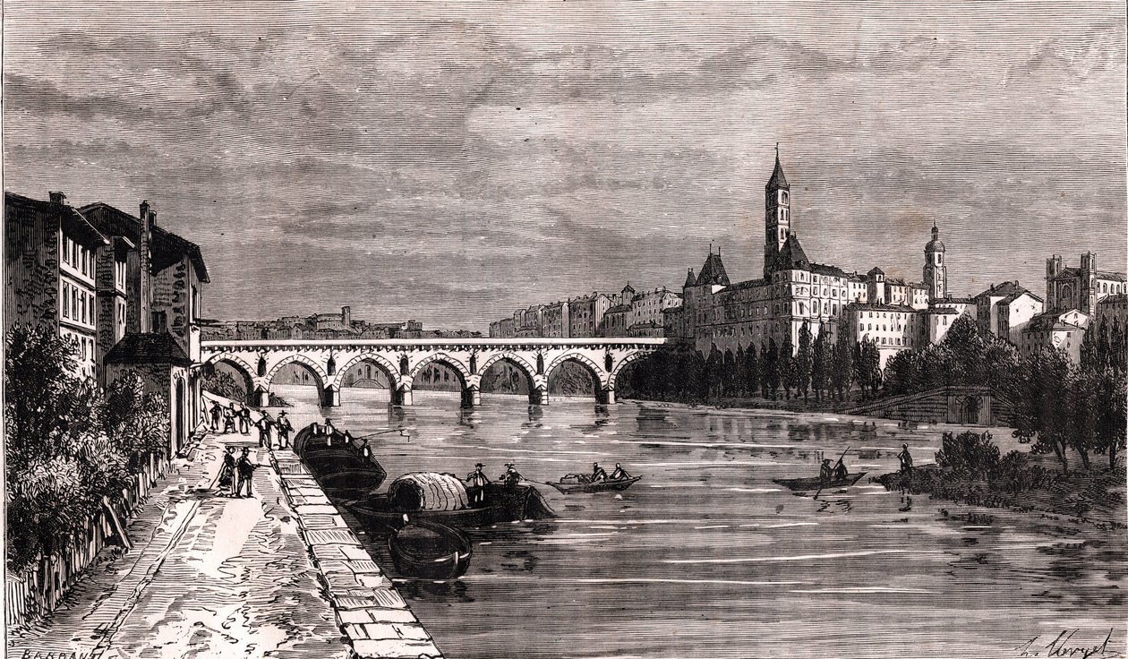 Montauban - Languedoc-Roussillon-Midi-Pyrenees - V.-A. Malt-Kahverengi. 1884 by French School