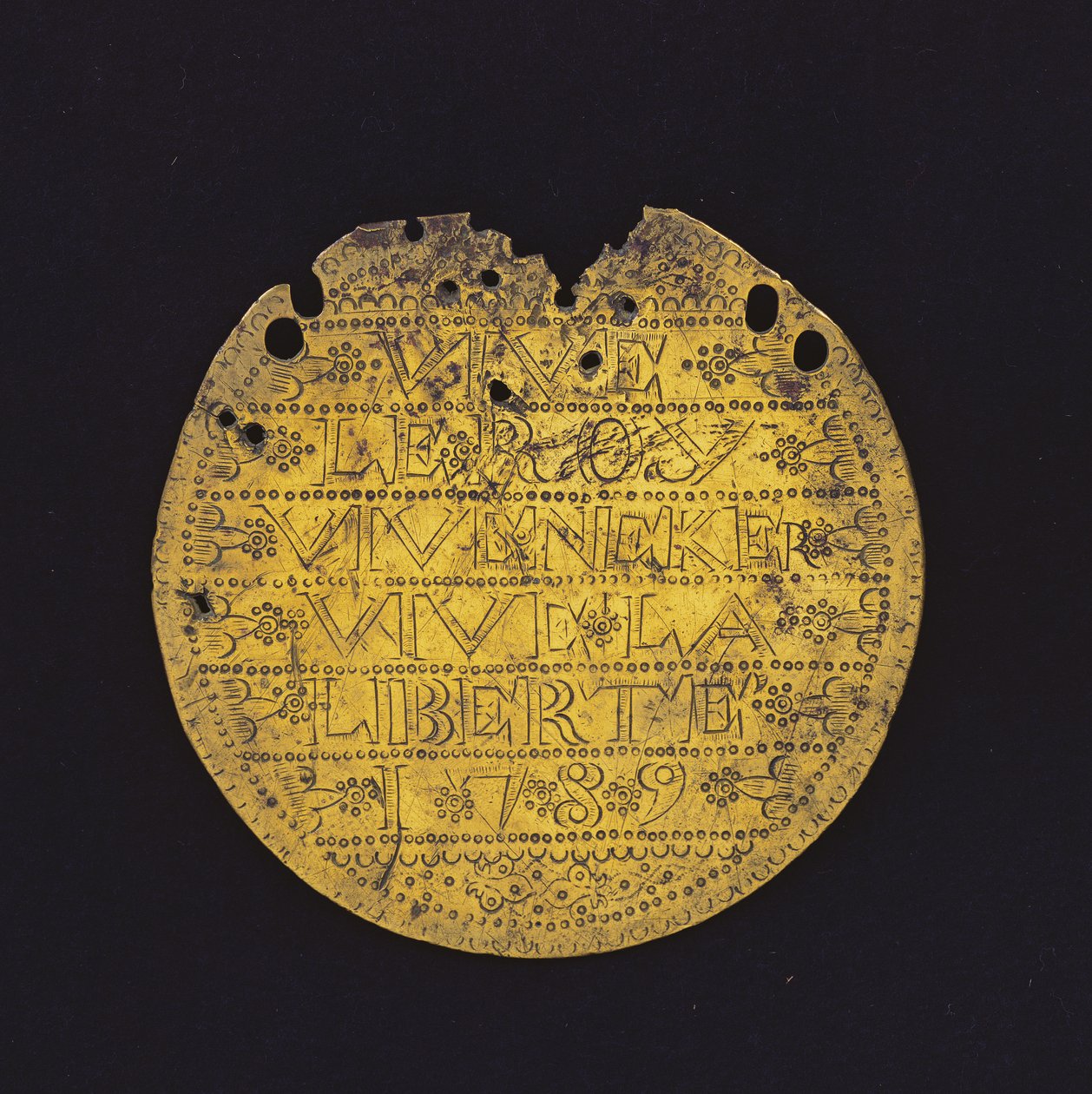 Ay: Çok yaşa Roy, çok yaşa Necker, çok yaşa özgürlük 1789 (pirinç) by French School