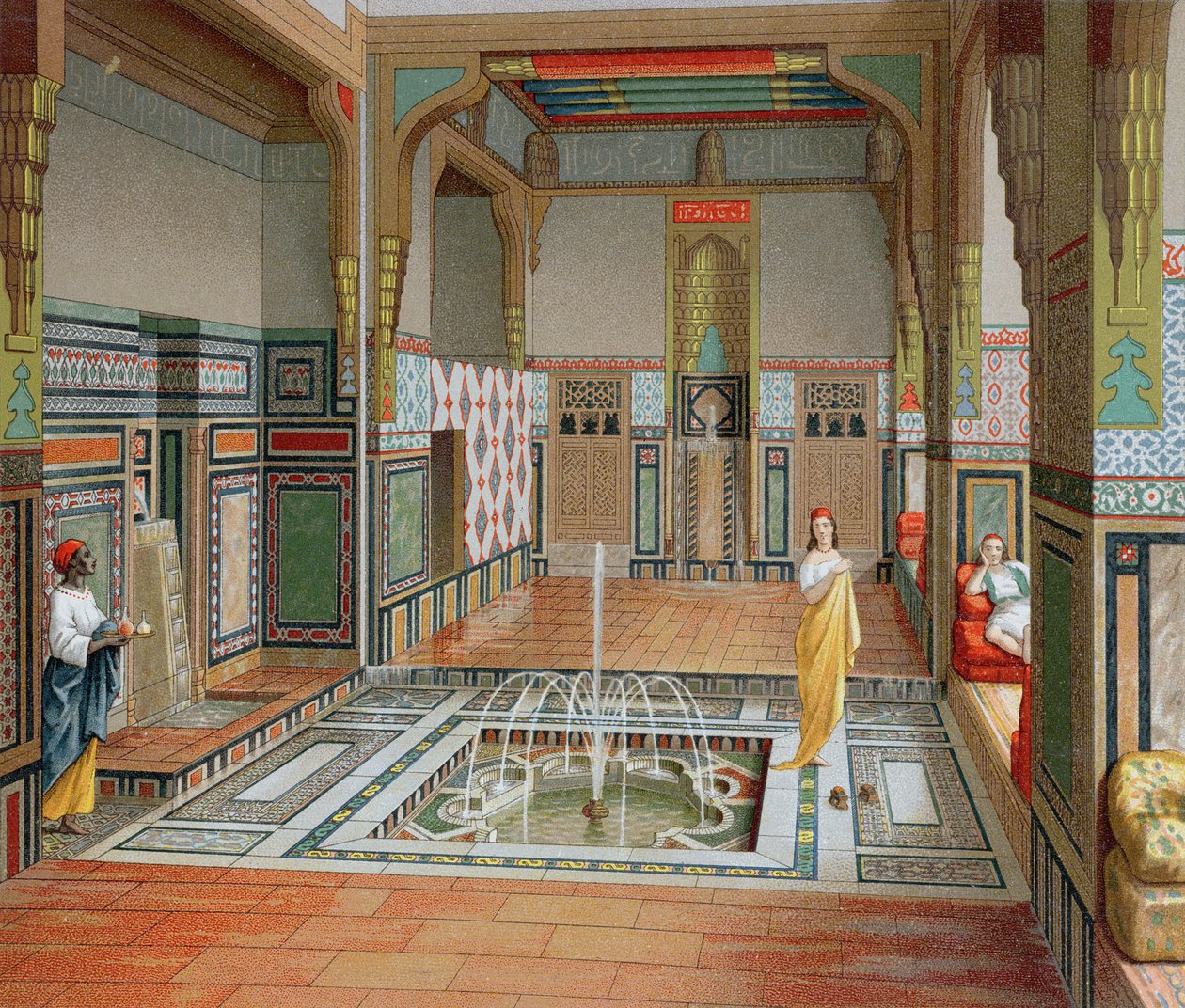 Mağribi iç mekanı, c.1880 by French School