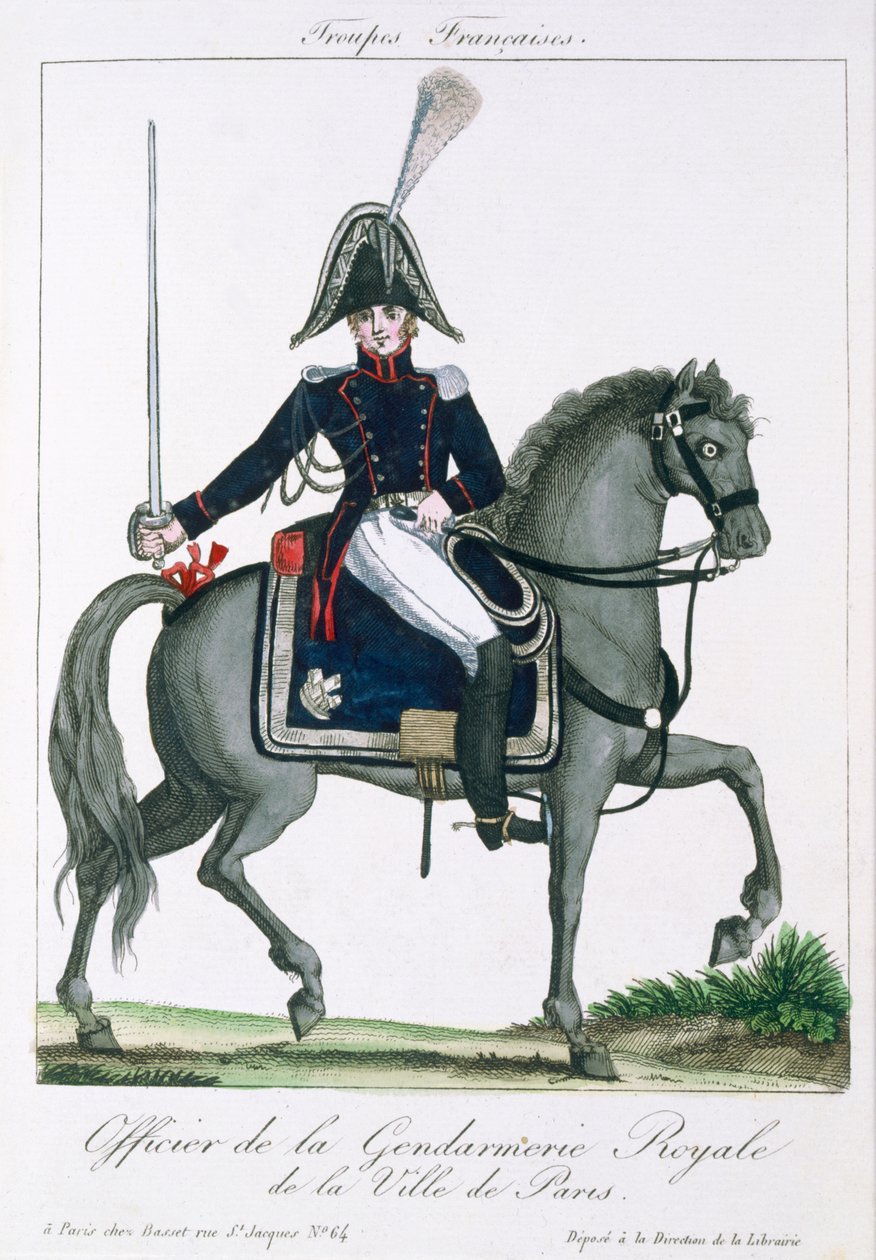 Paris Kraliyet Jandarma Atlı Subayı, c.1790 by French School