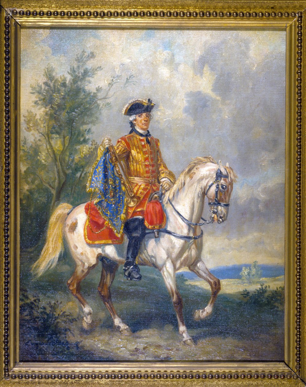 Atlı jandarma - tuval üzerine yağlıboya, 18. yüzyıl sonu by French School