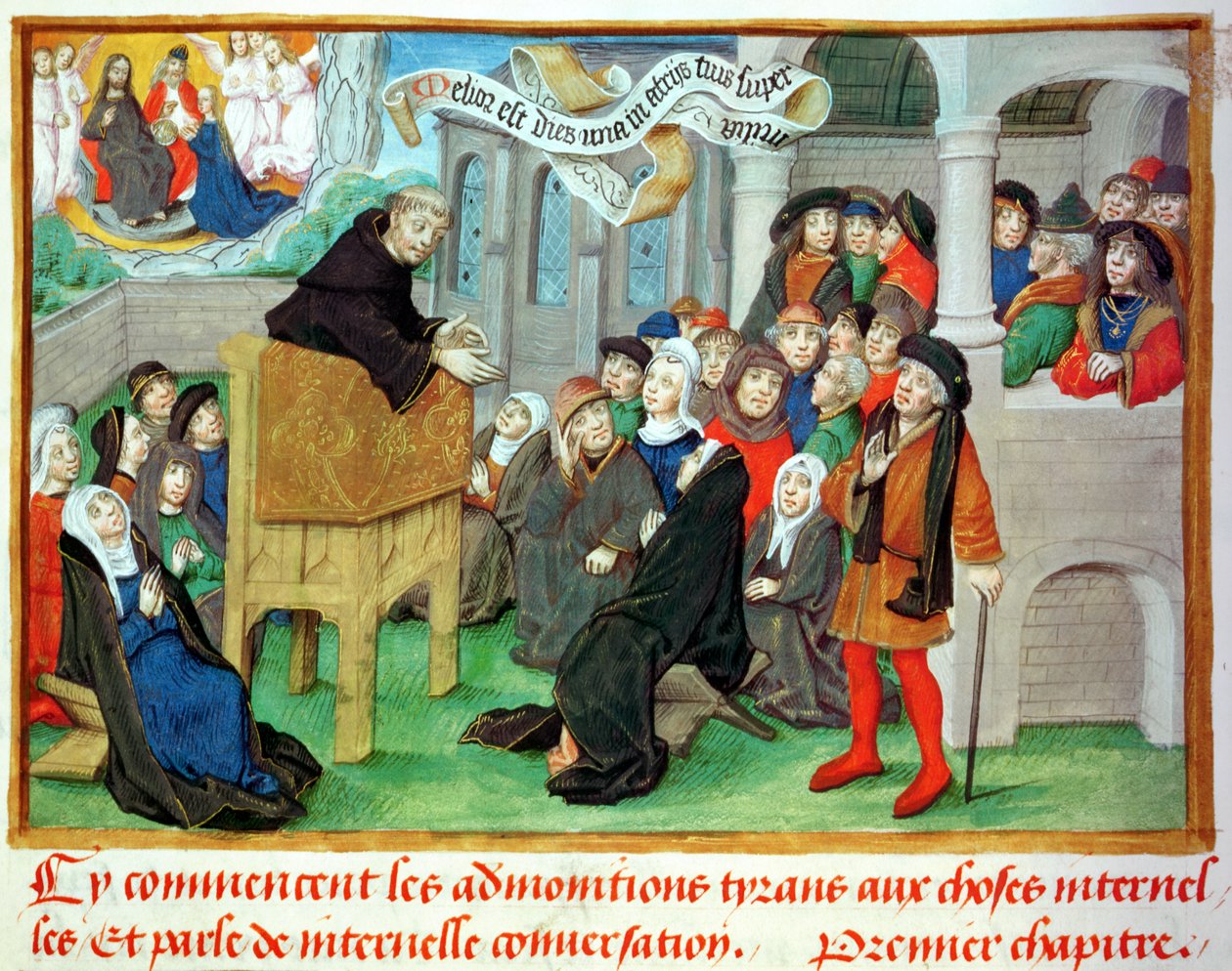 Bayan 230 fol. 57 Keşiş Taklit Üzerine Vaaz, Tutku ve Çeşitli Antlaşmalar Üzerine Vaazlardan Jean de Gerson (1363-1429) by French School