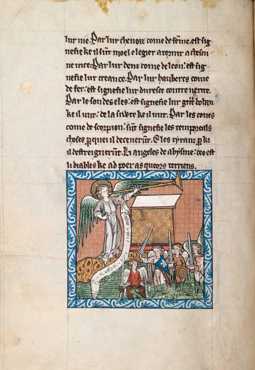 Ms65 f31v, St John Apocalypse on the Apocalypse on the Apocalypse on 13. yüzyılın sonları (parşömen üzerinde kalem & mürekkep ve tempera) by French School