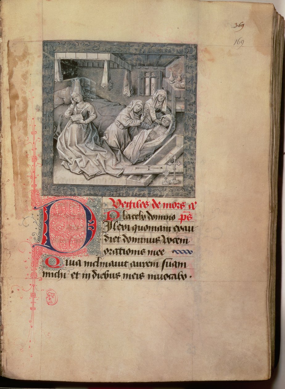 Ms.76 f.2 fol.169r Ölüm, Gözaltı ve Defin, Burgonya Dükü