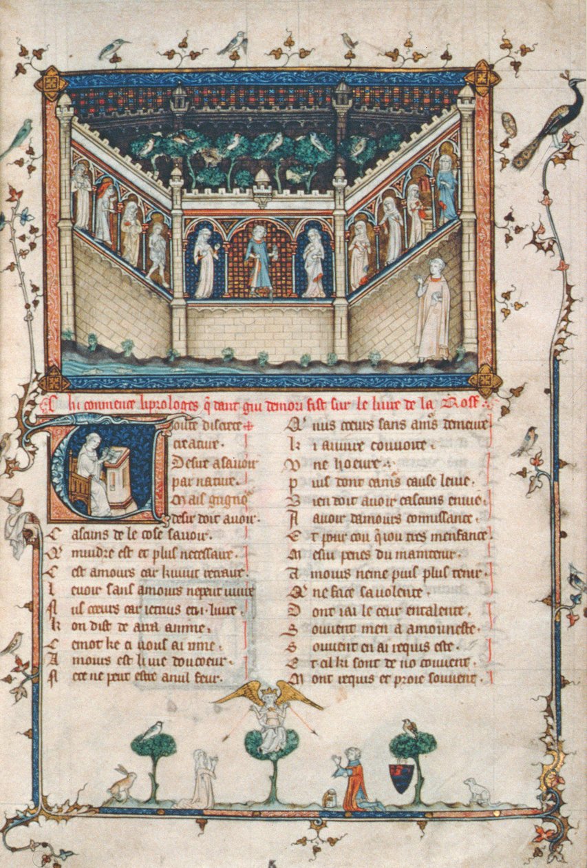 Ms 101 fol.5 Roman de la Rose by French School