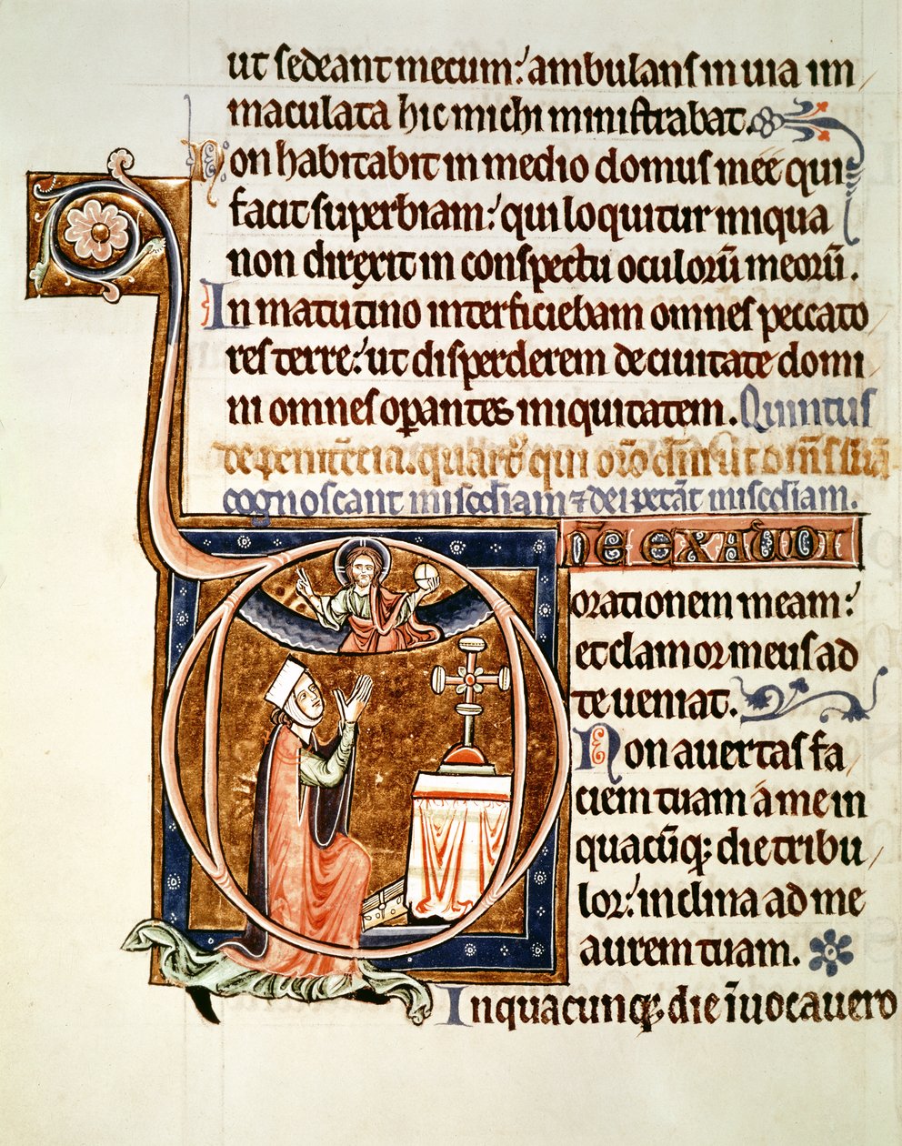 Ms 1186 f.122v St. Louis Mezmurundan ve Kastilyalı Blanche