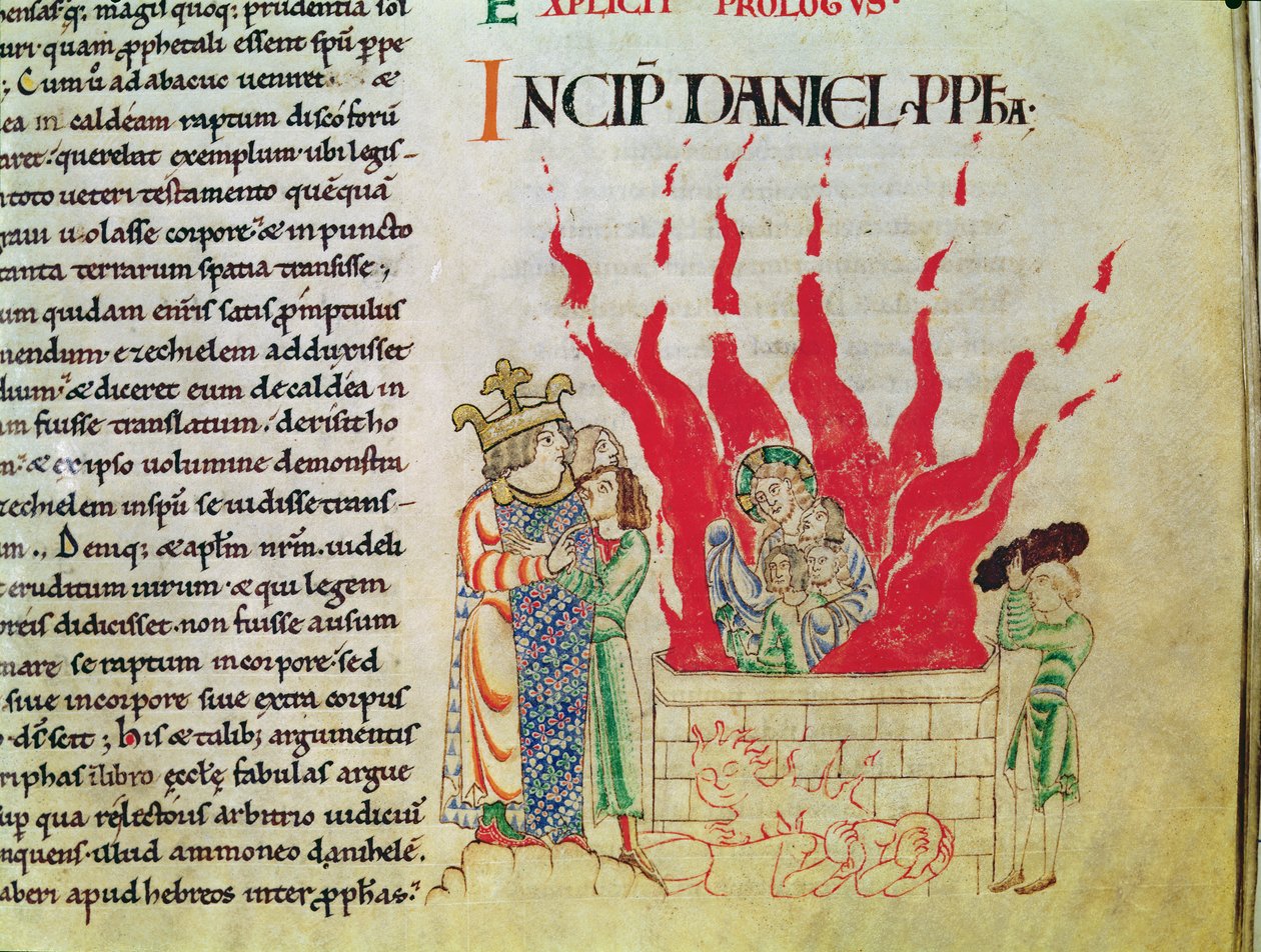 Ms 12-15 t.3 f.64 Fırındaki Çocuklar, Etienne Harding İncilinden by French School