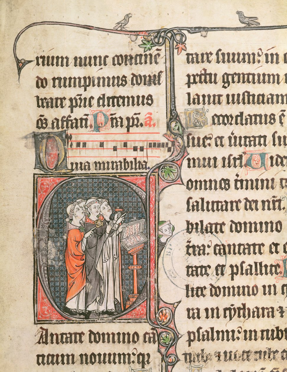 Ms 124 fol.98 Rahipler bir Zebur