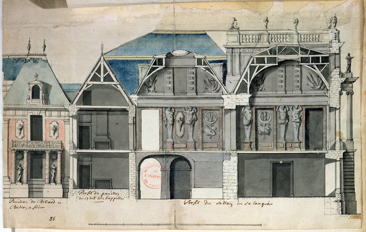 Ms 130736 Louis Le Vau tarafından inşa edilen Chateau de Versailles
