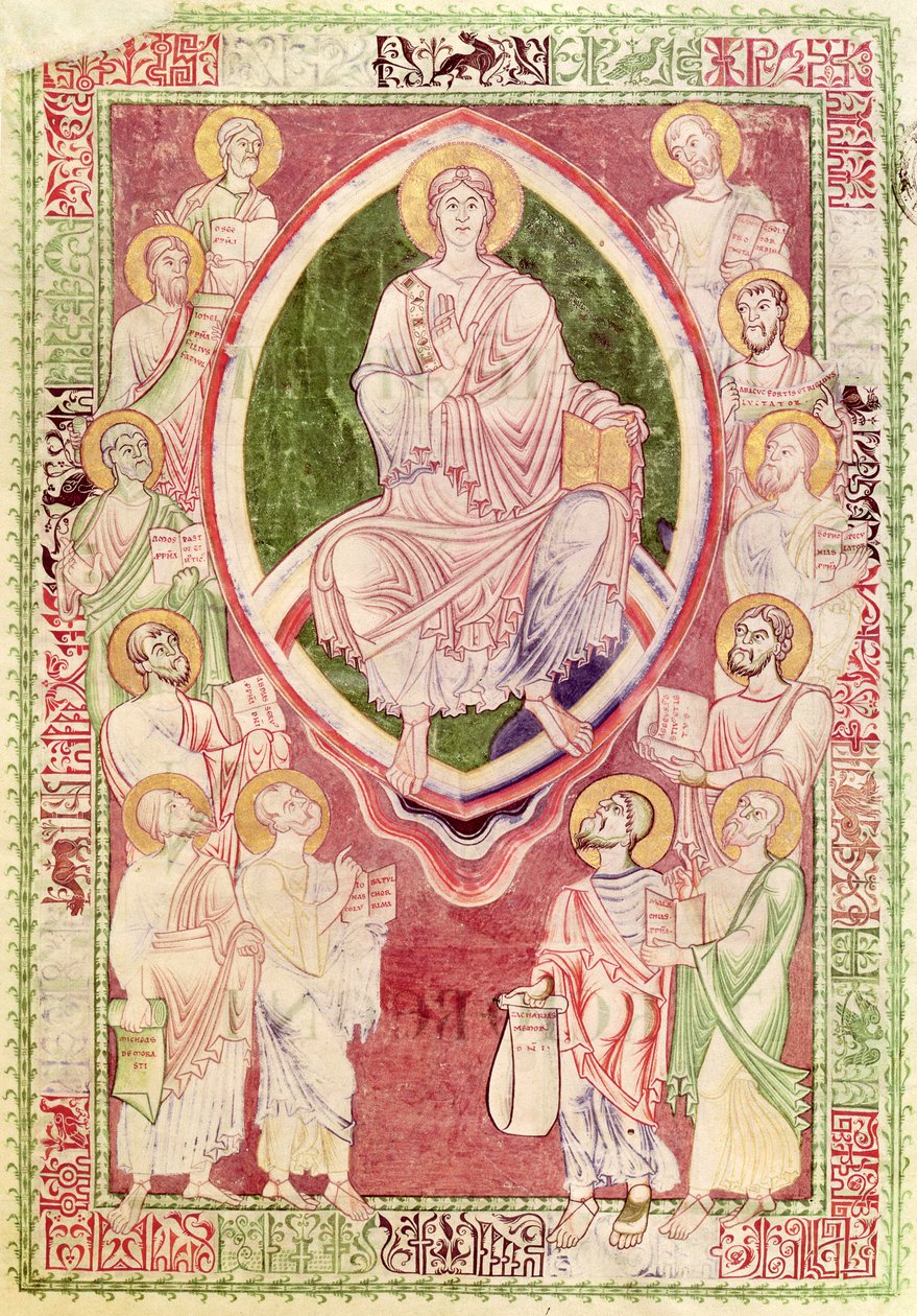 Ms 132 fol.2r İsa on iki küçük peygamberle, Explanatio in Prophetas et Ecclesiasten
