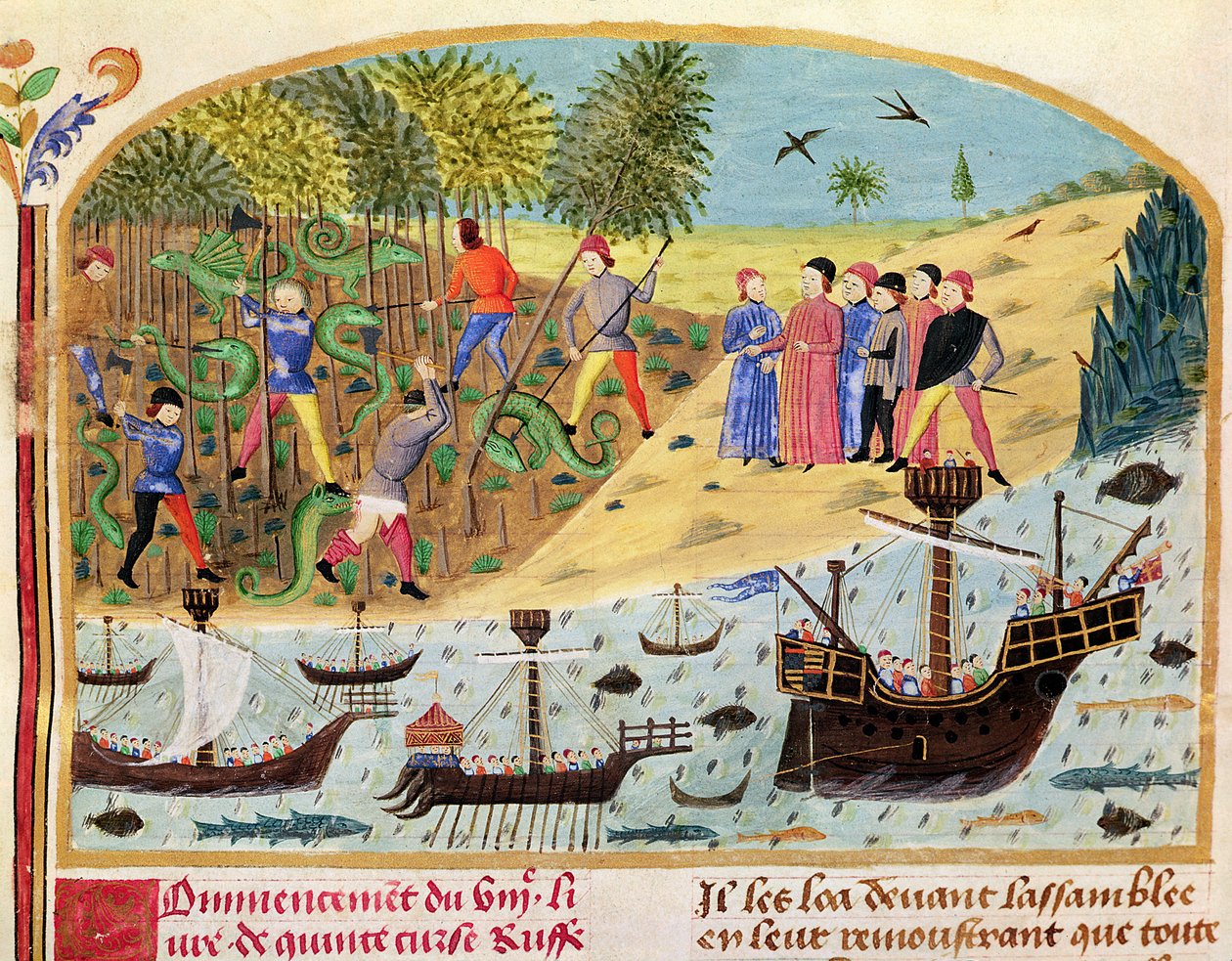 Ms 1335 f.180 Büyük İskender Filosu, Vie dAlexandre le Grand
