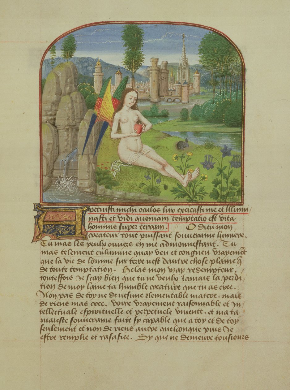 Ms 165 fol.31r The Soul Oturan Bir Dere Kenarında, lInstruction dun Jeune Prince, Rene dAnjou, c.1465-68 by French School