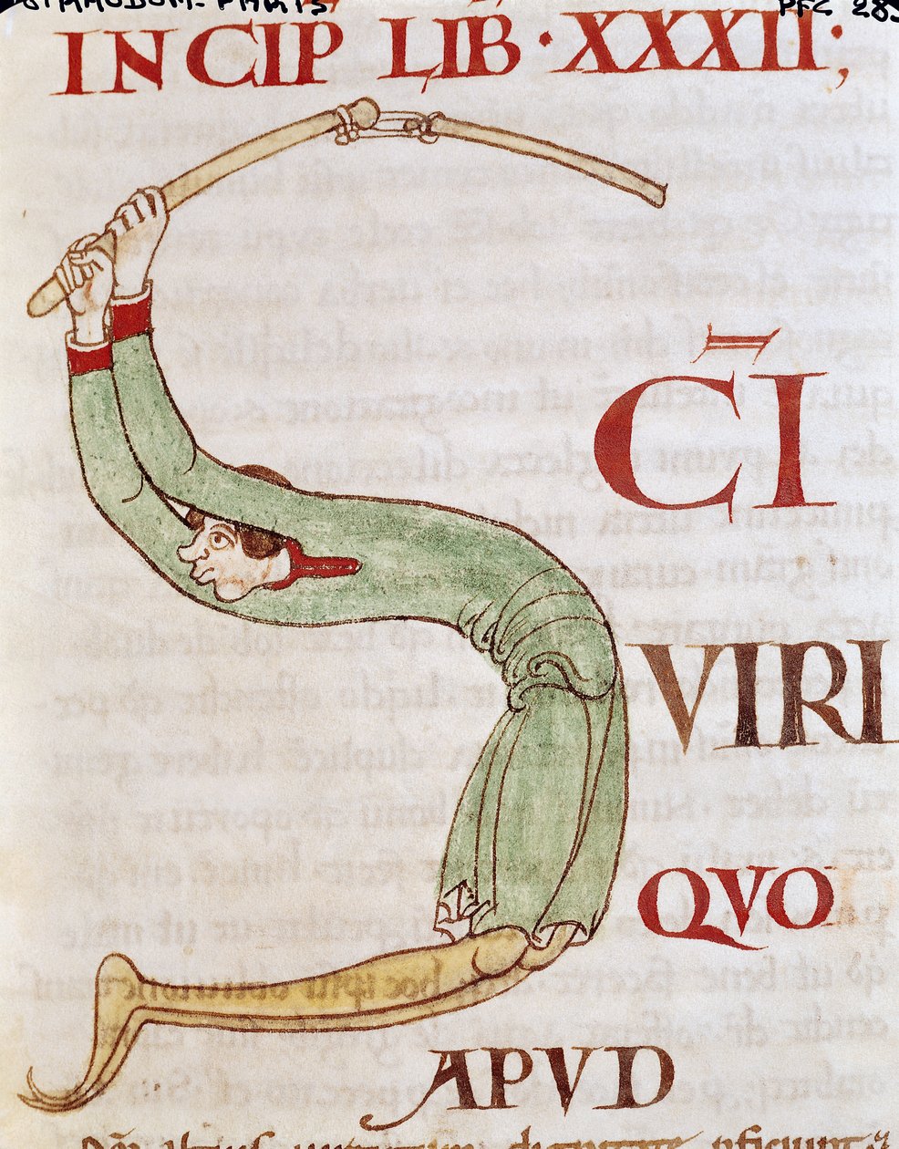 Ms 173 fol.148r Papa Gregory the Great tarafından Moralia