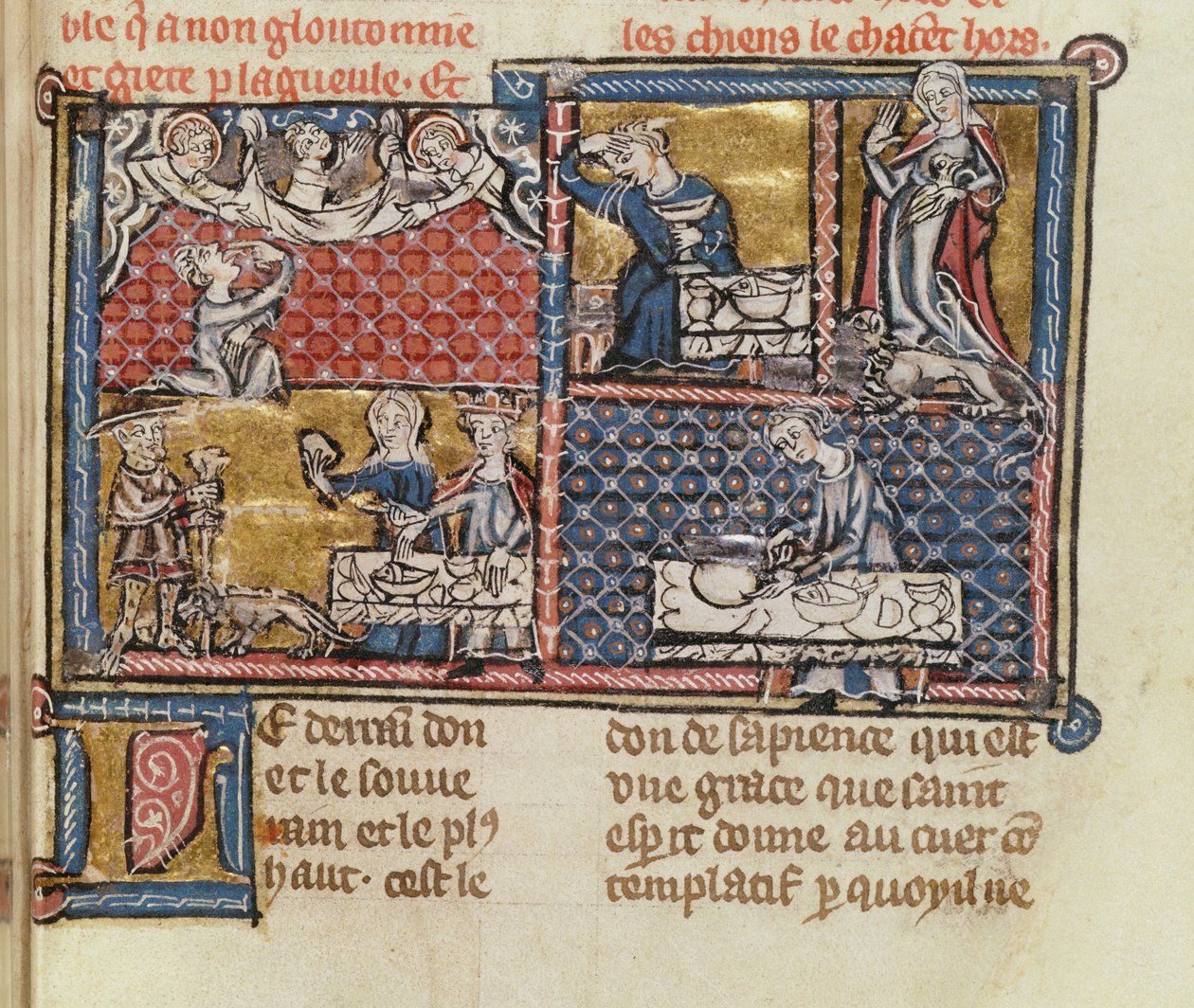 Ms 1895 fol.149 Sayfa, Fransız ahlaksızlıklarına ve erdemlerine karşı bir kitaptan by French School
