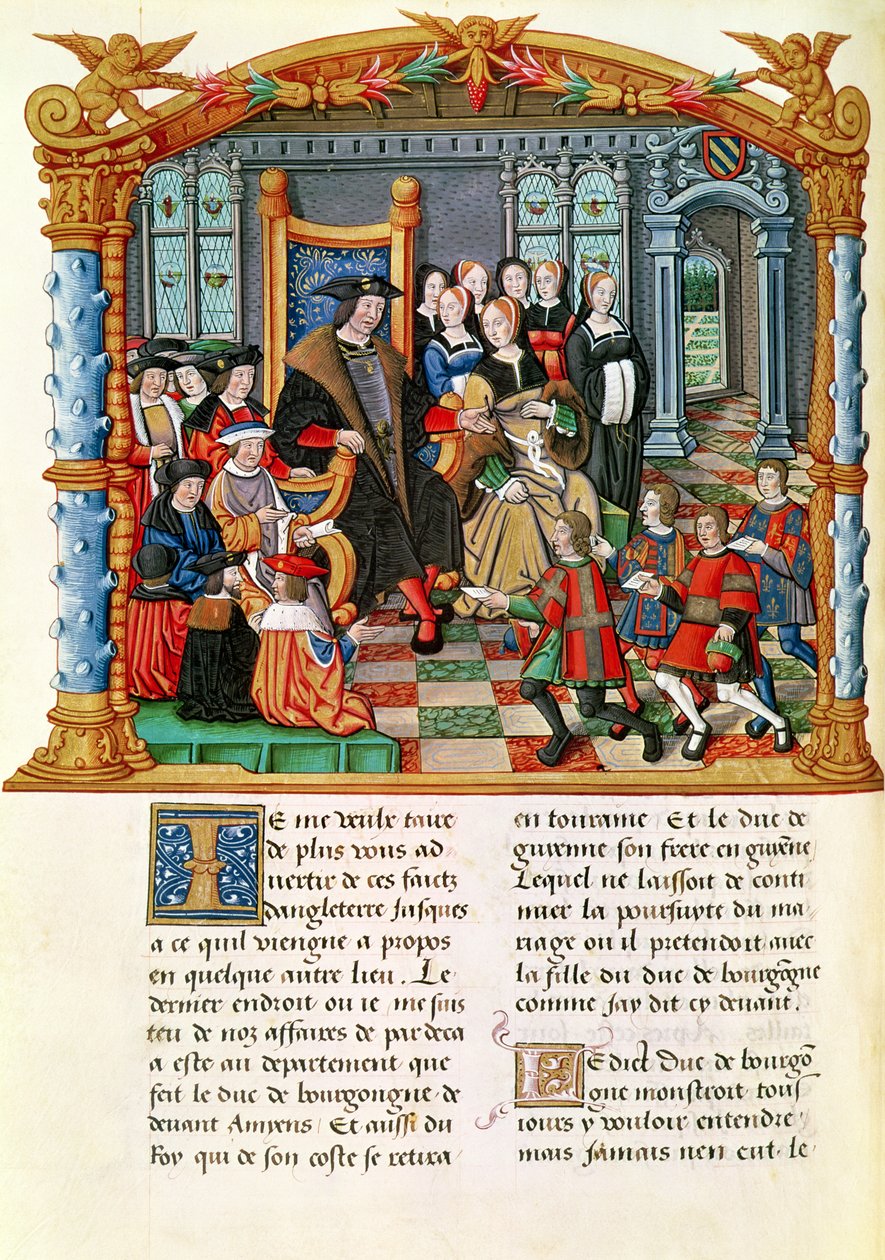 Ms 18 fol.84v Burgonya Dükü Cesur Charles, Philippe of Commines