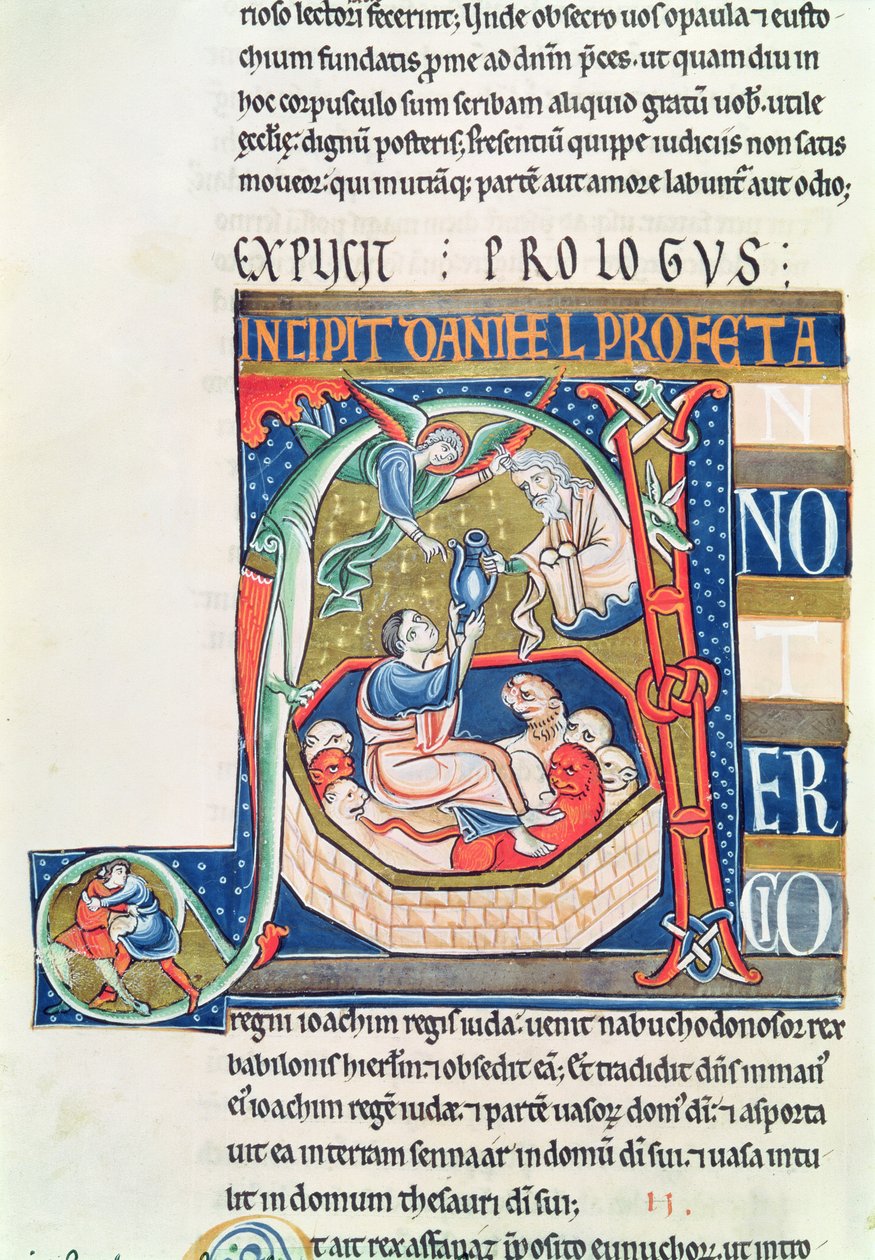 Ms 1 fol.185v Souvigny İncilinden Daniel