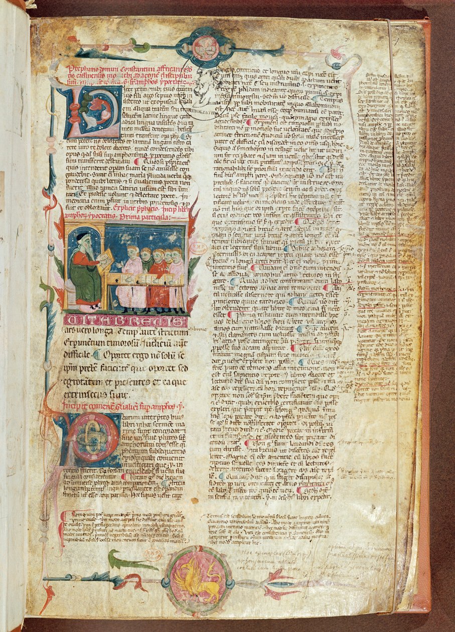 Bayan 2046 fol. 1 Talimat sahnesi, Galen