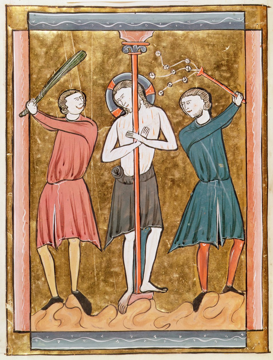 Ms 3016 fol.17v The Flagellation, Psautier a lUsage de Paris