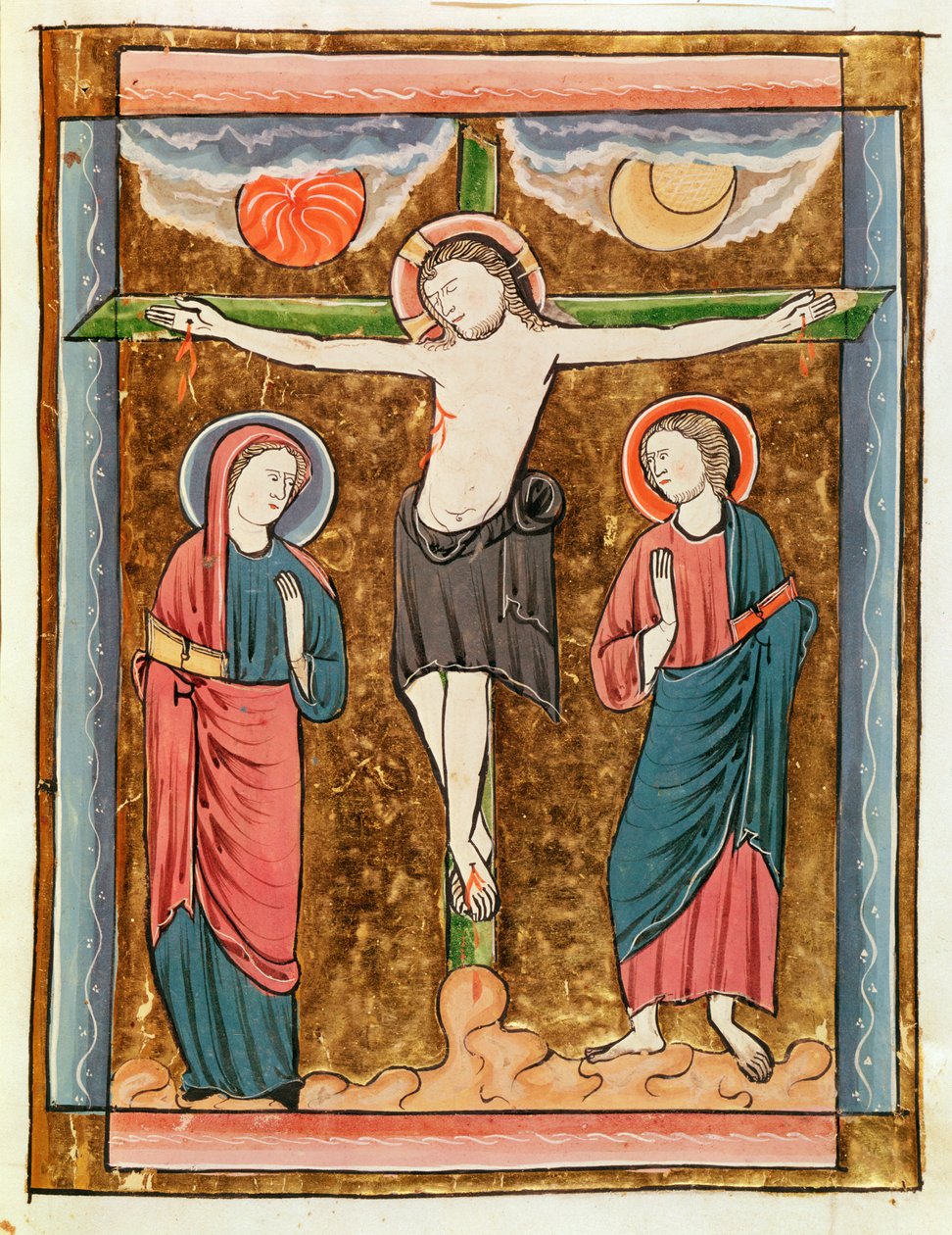 Ms 3016 fol.18r The Crucifixion, Psautier a lUsage de Paris