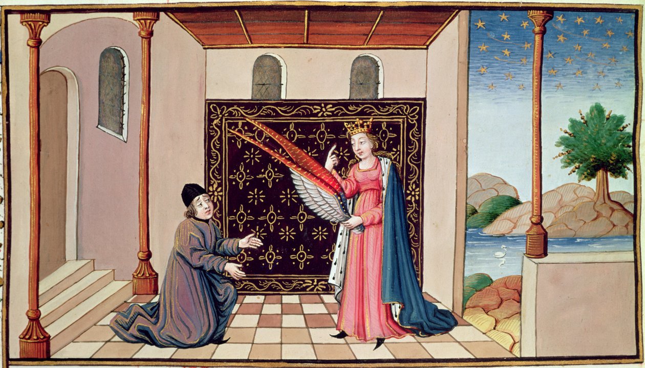 Ms 3045 fol.68v Lady Felsefe, Boethius