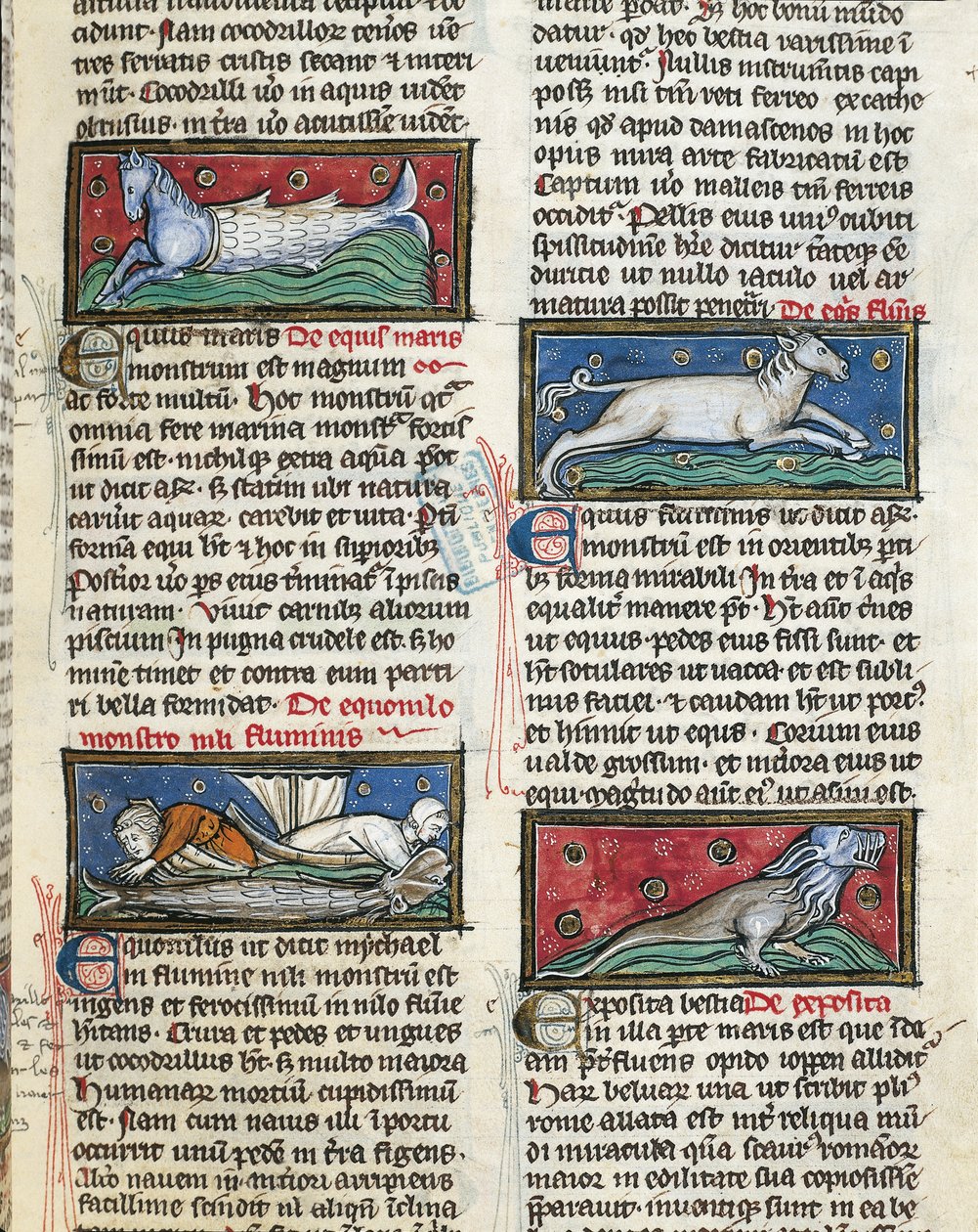 Ms 320 Fol.115r Deniz Canavarları, Thomas van Cantimpre tarafından 