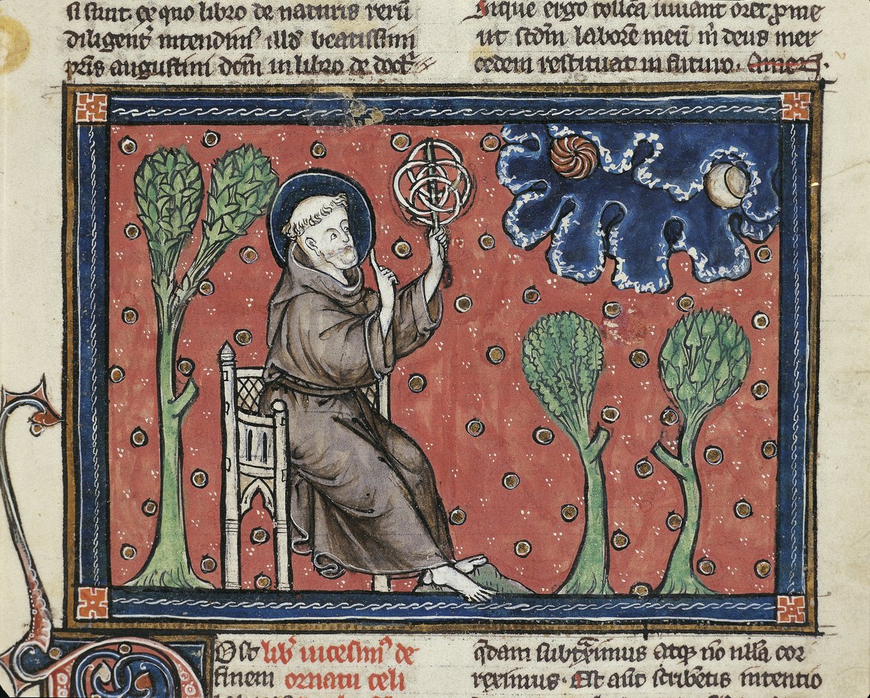 Ms 320 Fol.194v Astronomi, Thomas van Cantimpre (1201-72) tarafından yazılan 