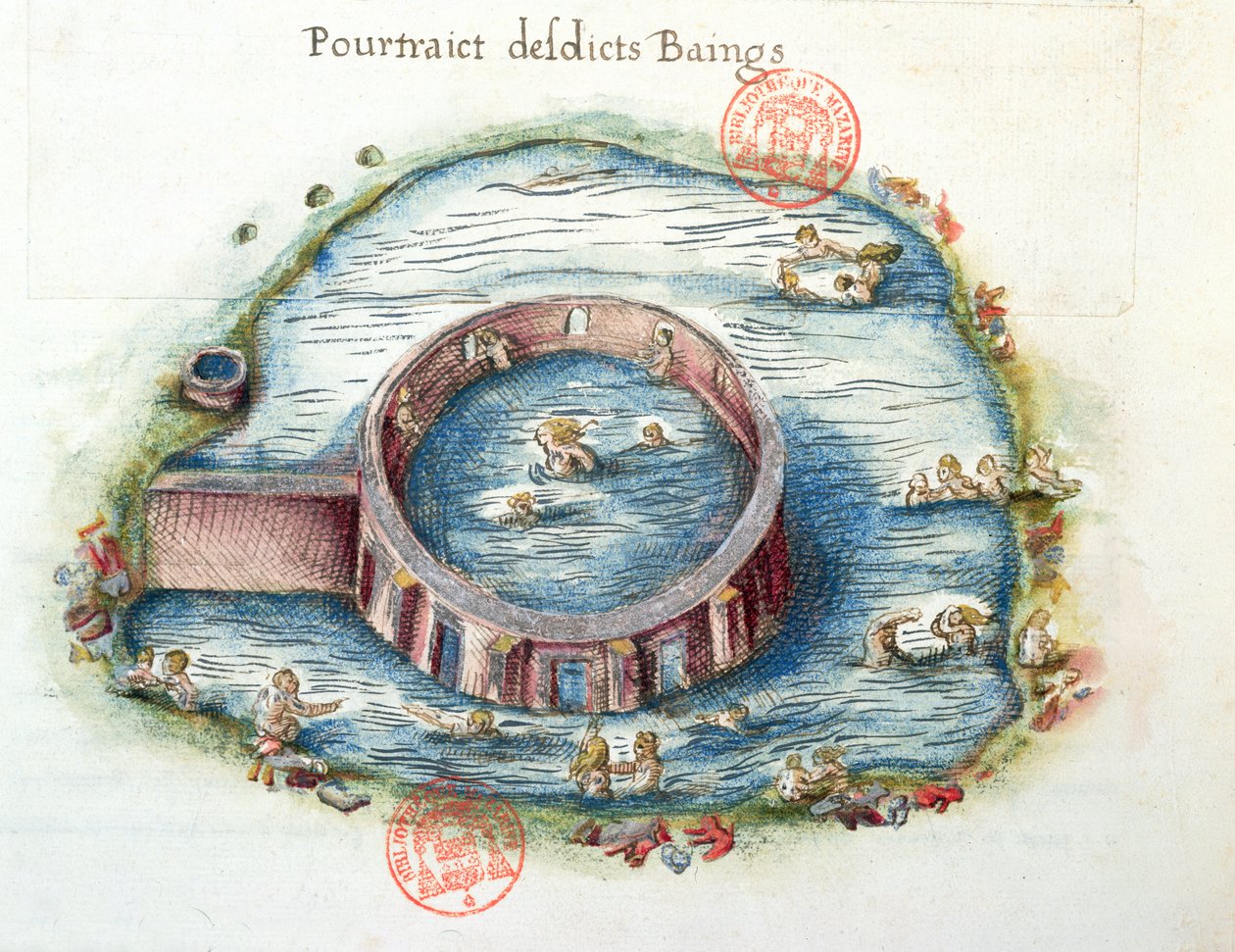 Ms 3242 The Baths of Bourbon-Lancy, Generale Description du Bourbonnais