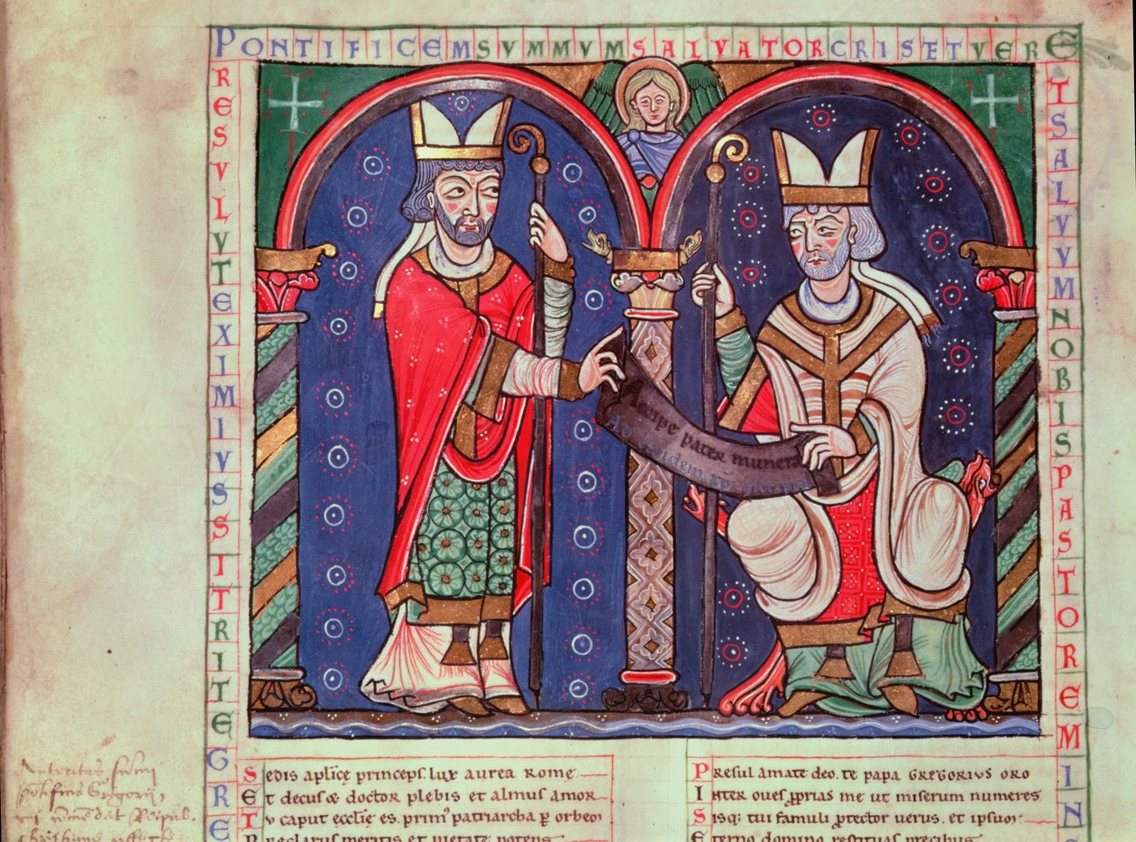 Ms 3401 fol.39v Rabanus Maurus (c.780-856) Kitabını Anchin Manastırı