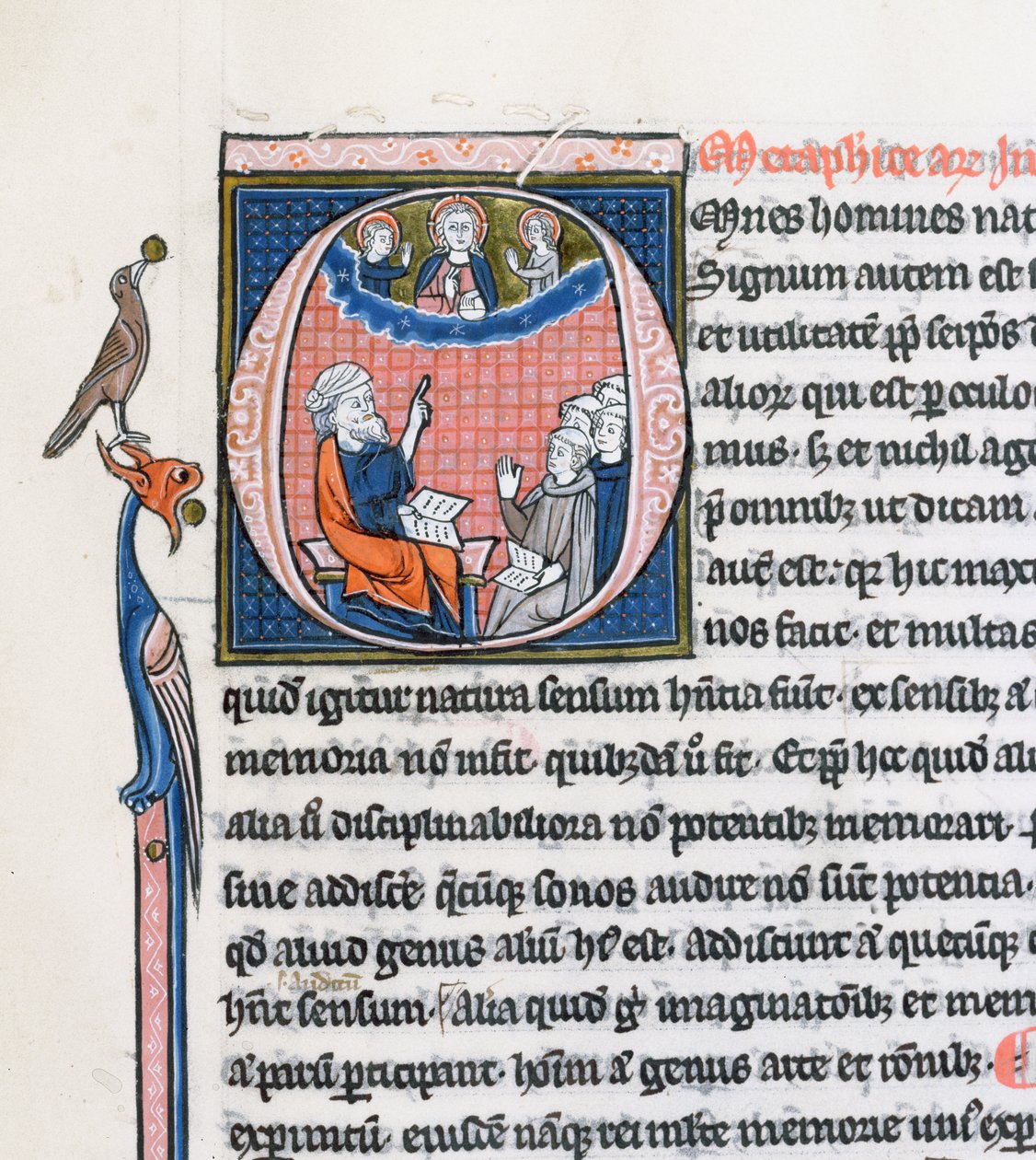 Ms 3458, baş harfini, eski Yunan filozofu Aristoteles