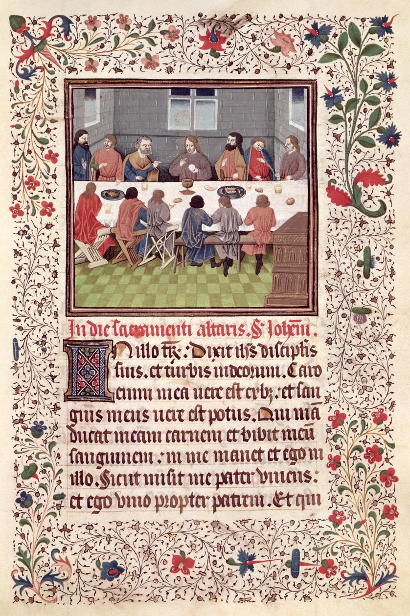Ms 370 fol.184 Son Akşam Yemeği by French School