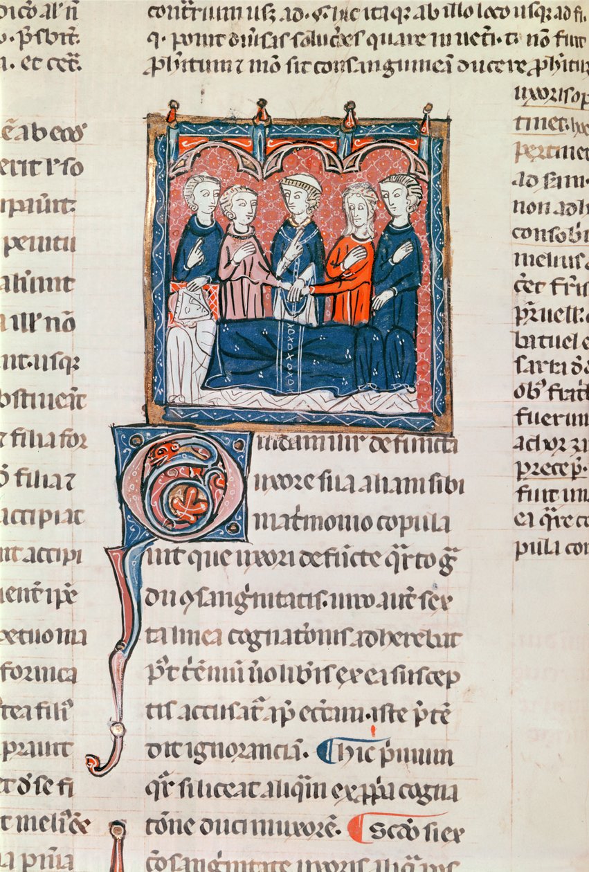Ms 372 fol.243 Bir Dul Kadının Evliliği, Decrets de Gratien