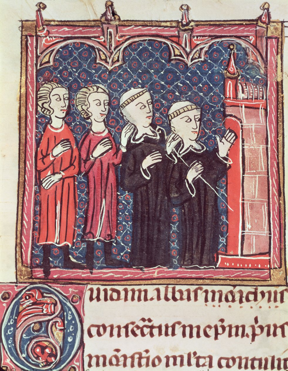 Ms 372 fol.47v Bir Manastırın Temeli, Decrets de Gratien