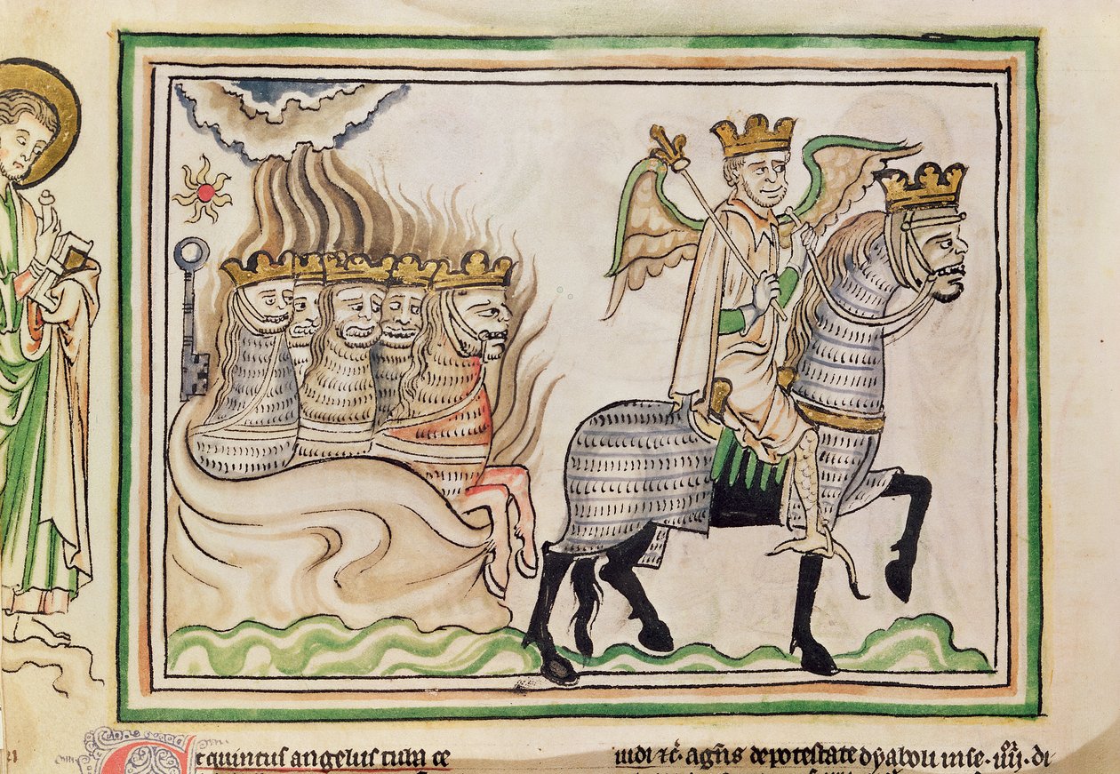 Ms 422 f.33v Şeytan Yıldızının Düşüşü by French School