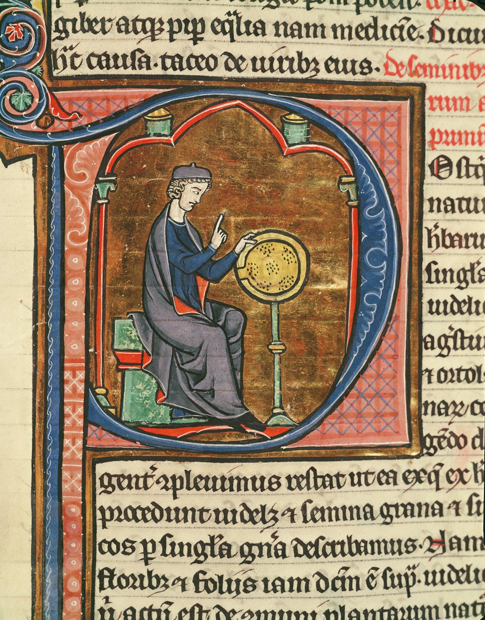 Ms 426 fol. 48 Tahıl eleme, Vincent de Beauvais tarafından Le Miroir de la Nature